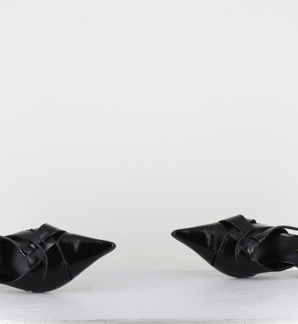 Escarpins bout pointu talon haut cuir noir - IANNA VERLUX NERO