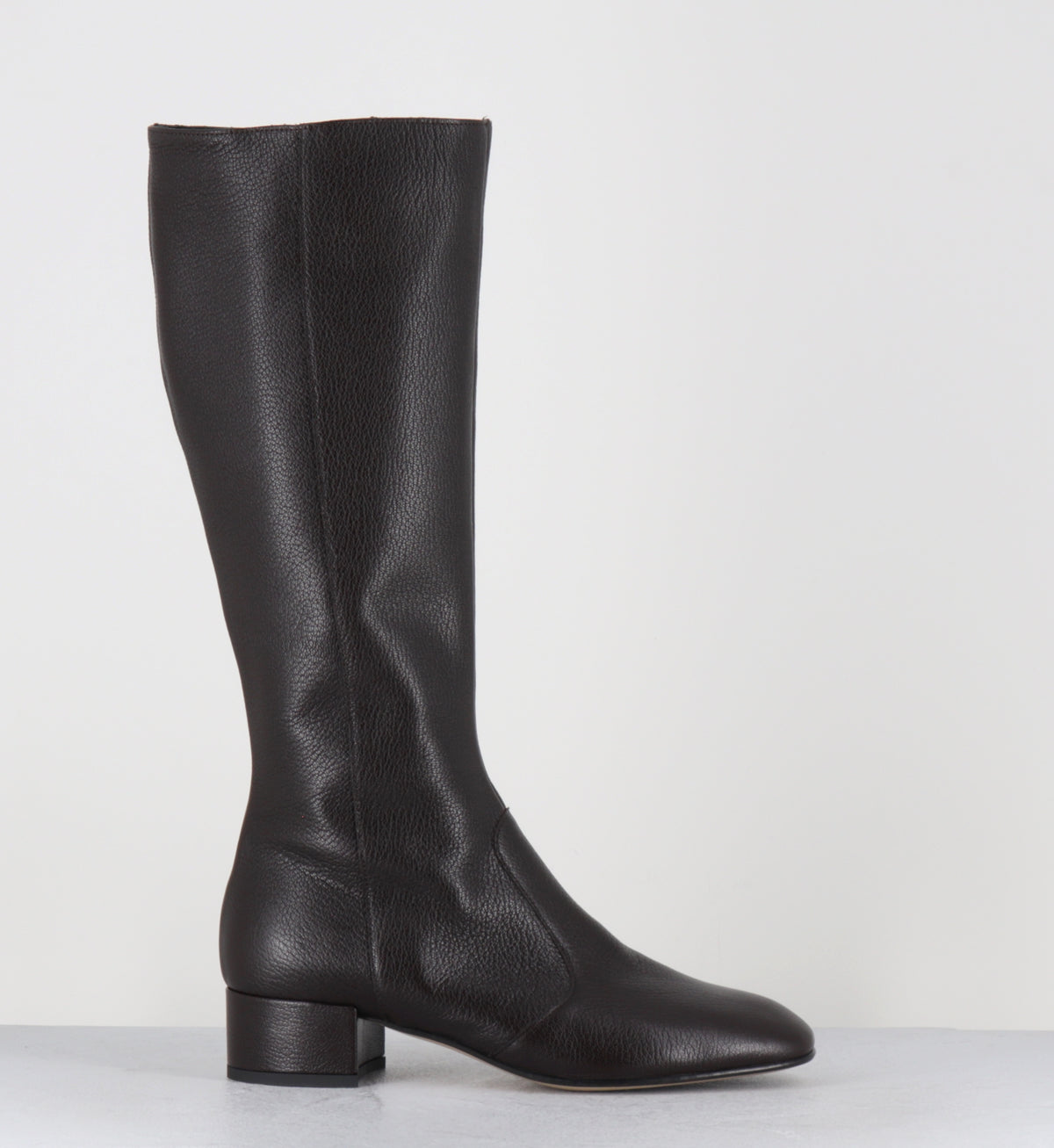 Bottes cuir marron 60s  - LATA PECHEL MORO