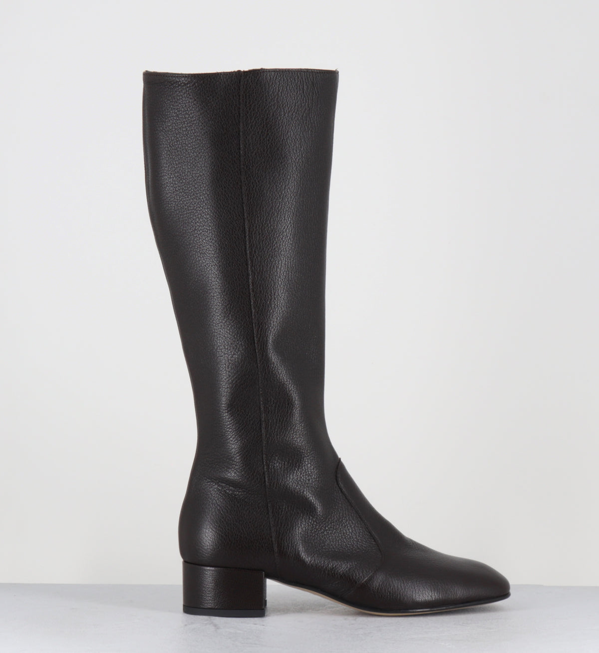 Bottes cuir marron 60s  - LATA PECHEL MORO