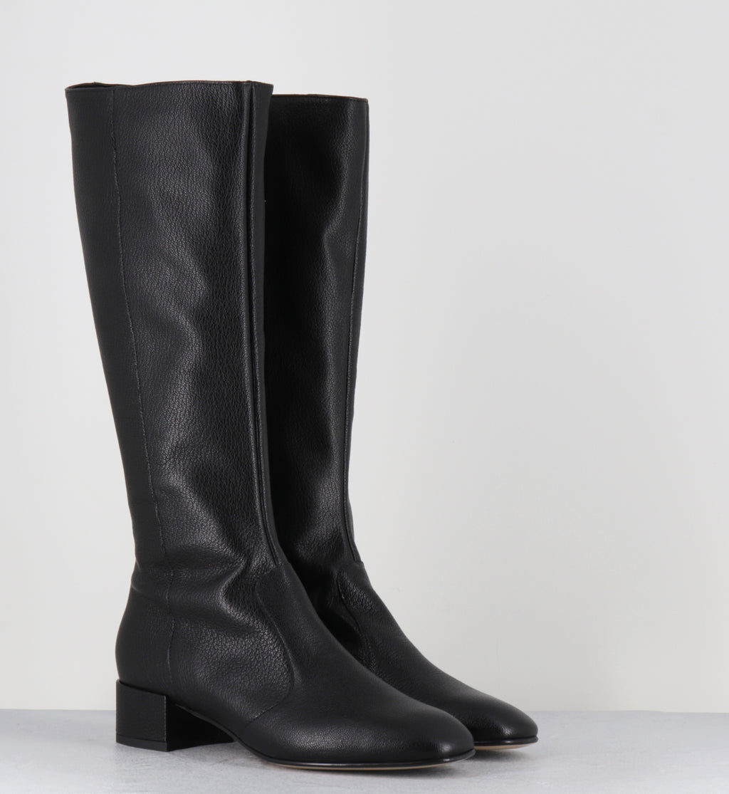Bottes cuir noir 60s - LATA PECHEL NERO