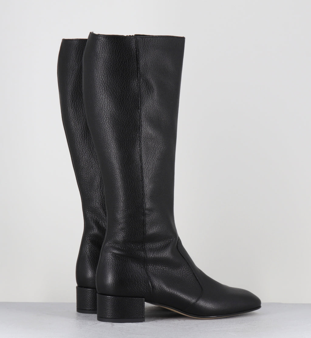 Bottes cuir noir 60s - LATA PECHEL NERO