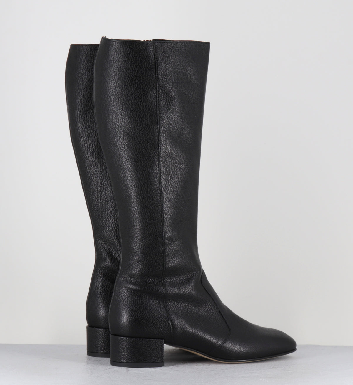 Bottes cuir noir 60s - LATA PECHEL NERO