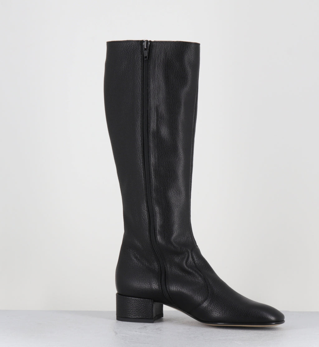 Bottes cuir noir 60s - LATA PECHEL NERO