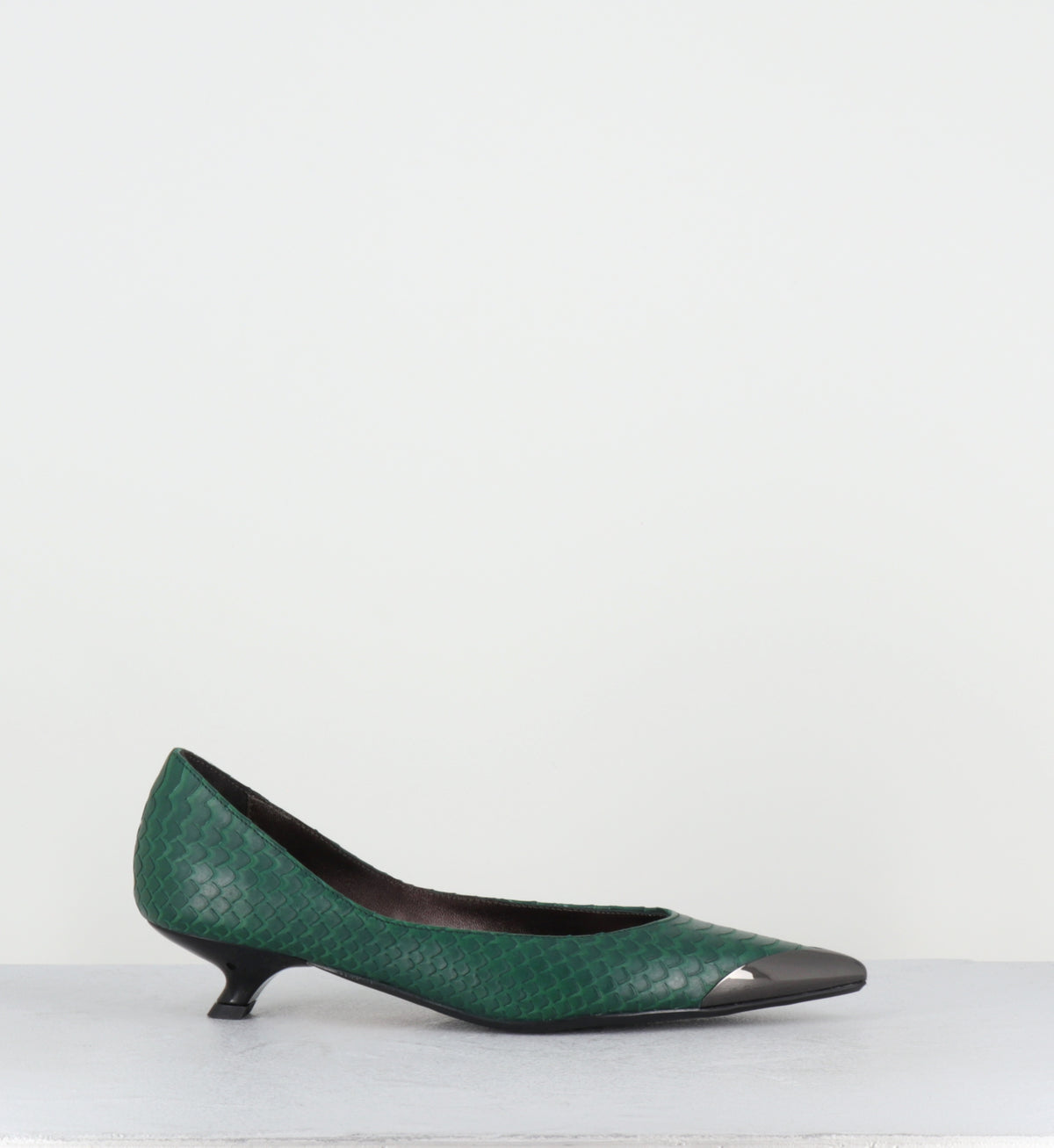 Escarpins python vert - RACHY COBRA OLIVA