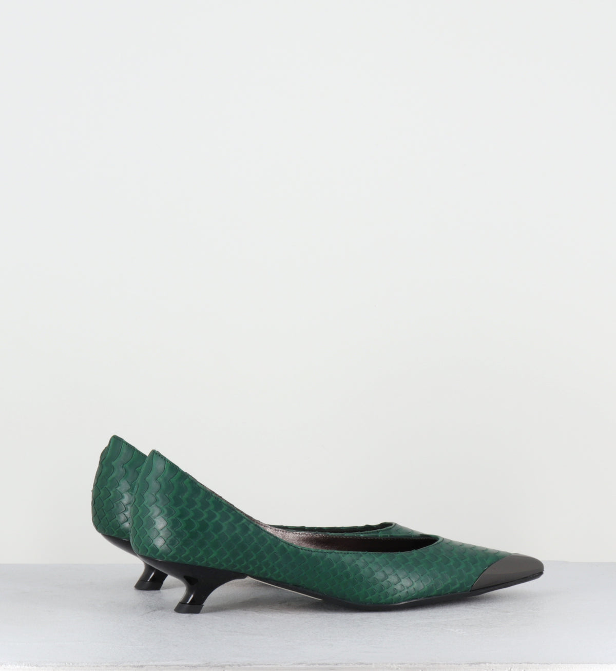 Escarpins python vert - RACHY COBRA OLIVA