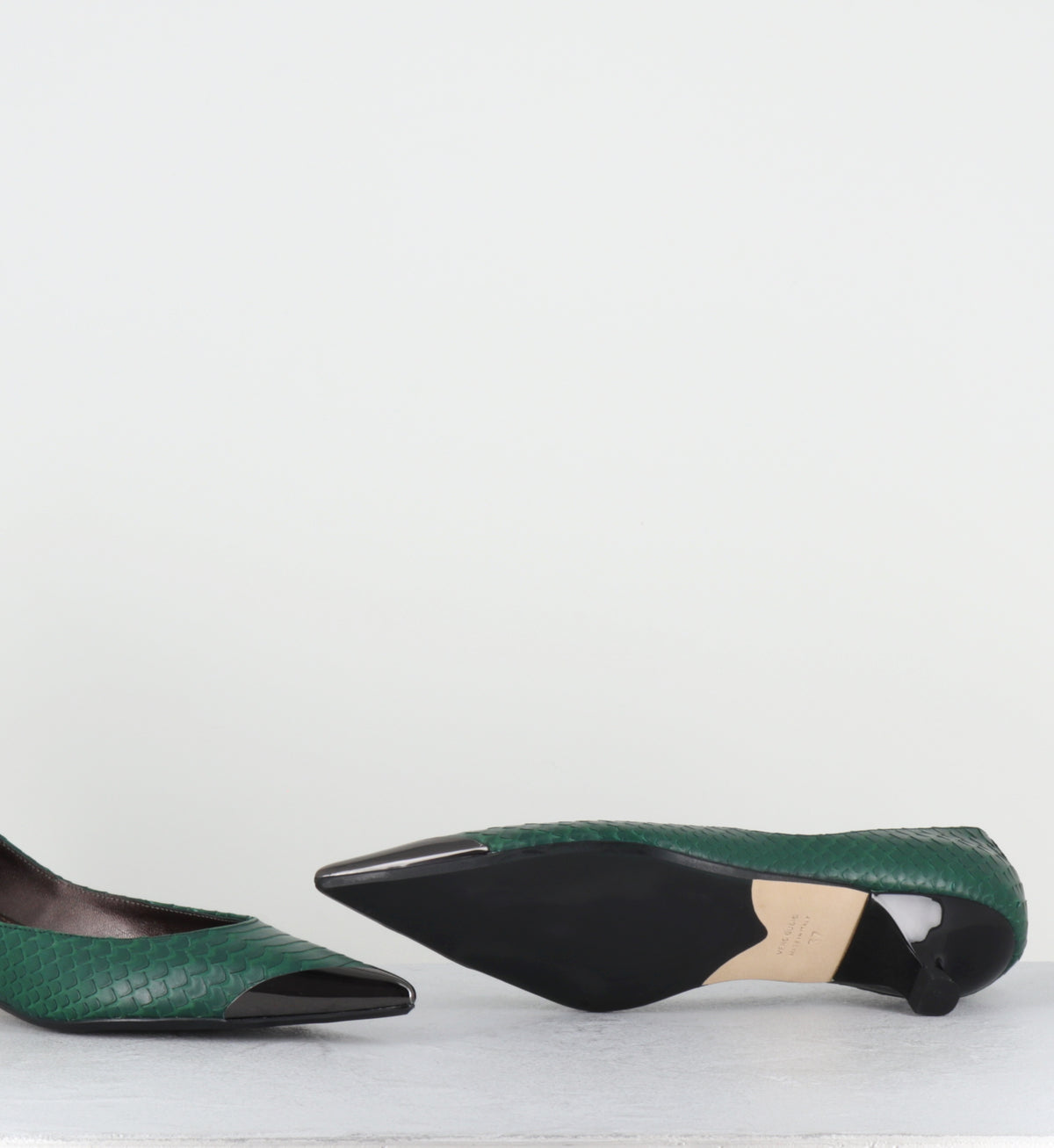 Escarpins python vert - RACHY COBRA OLIVA