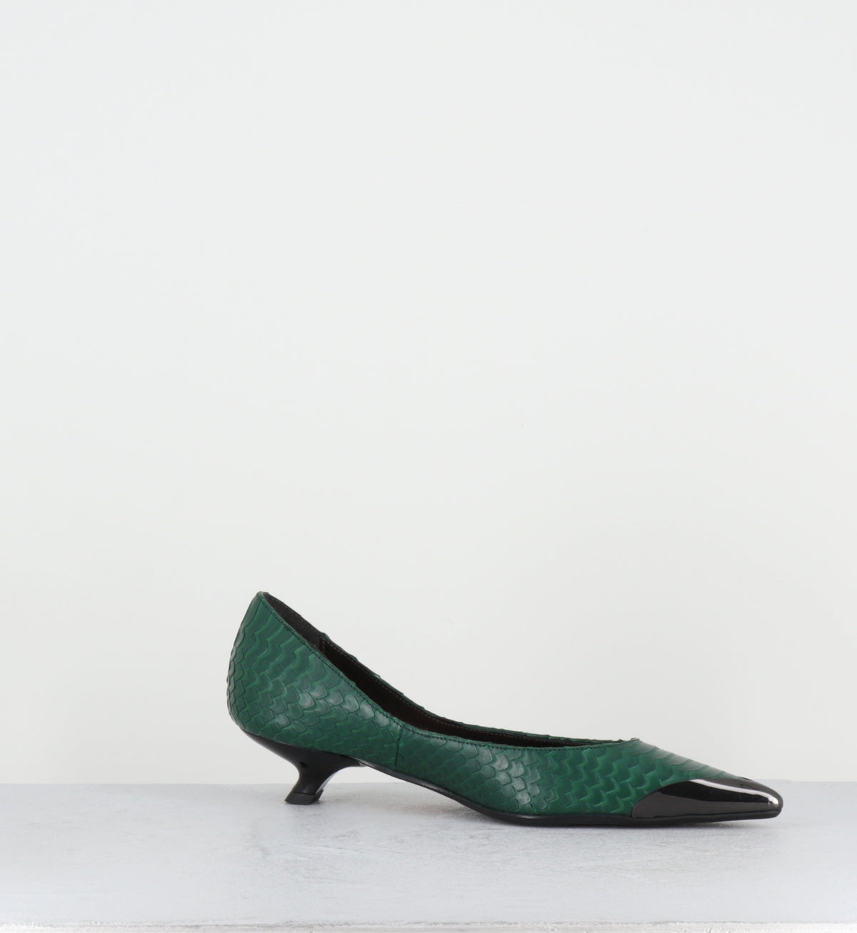 Escarpins python vert - RACHY COBRA OLIVA
