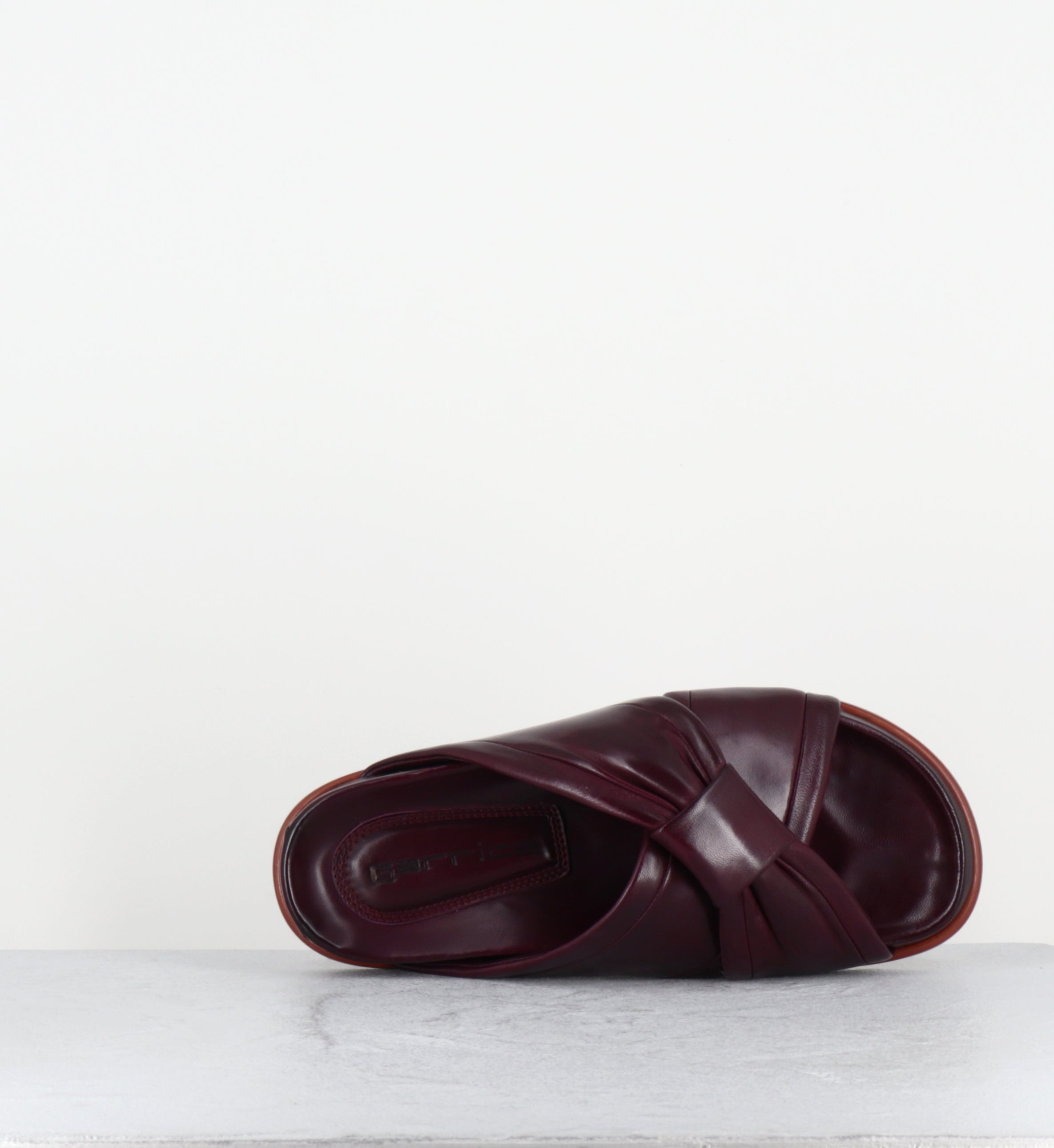 Mules en cuir prune - DRIKO NAPPA AMETHYST