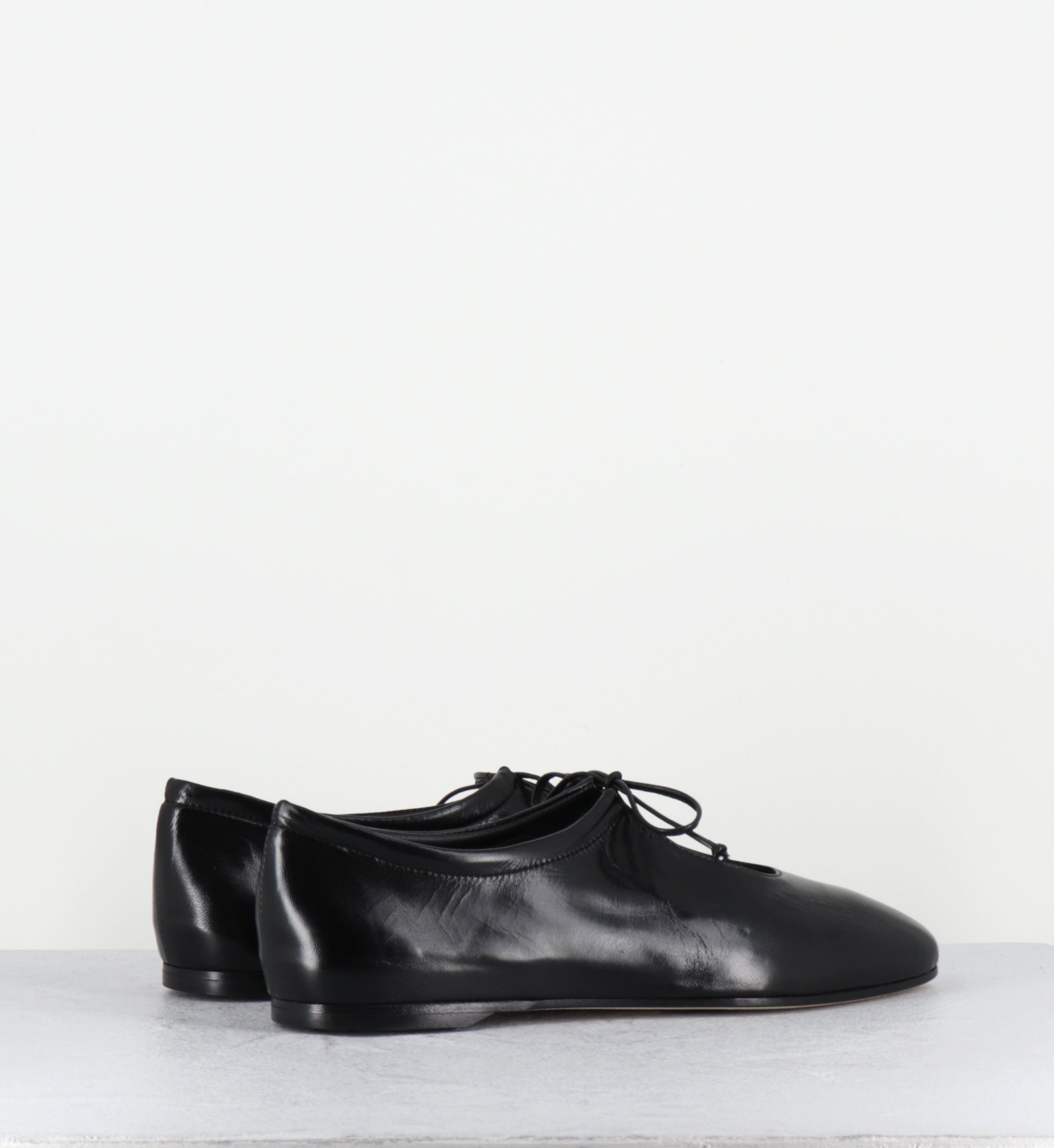 Ballerines en cuir noir japonisantes - TOSHI NAPPA NERA