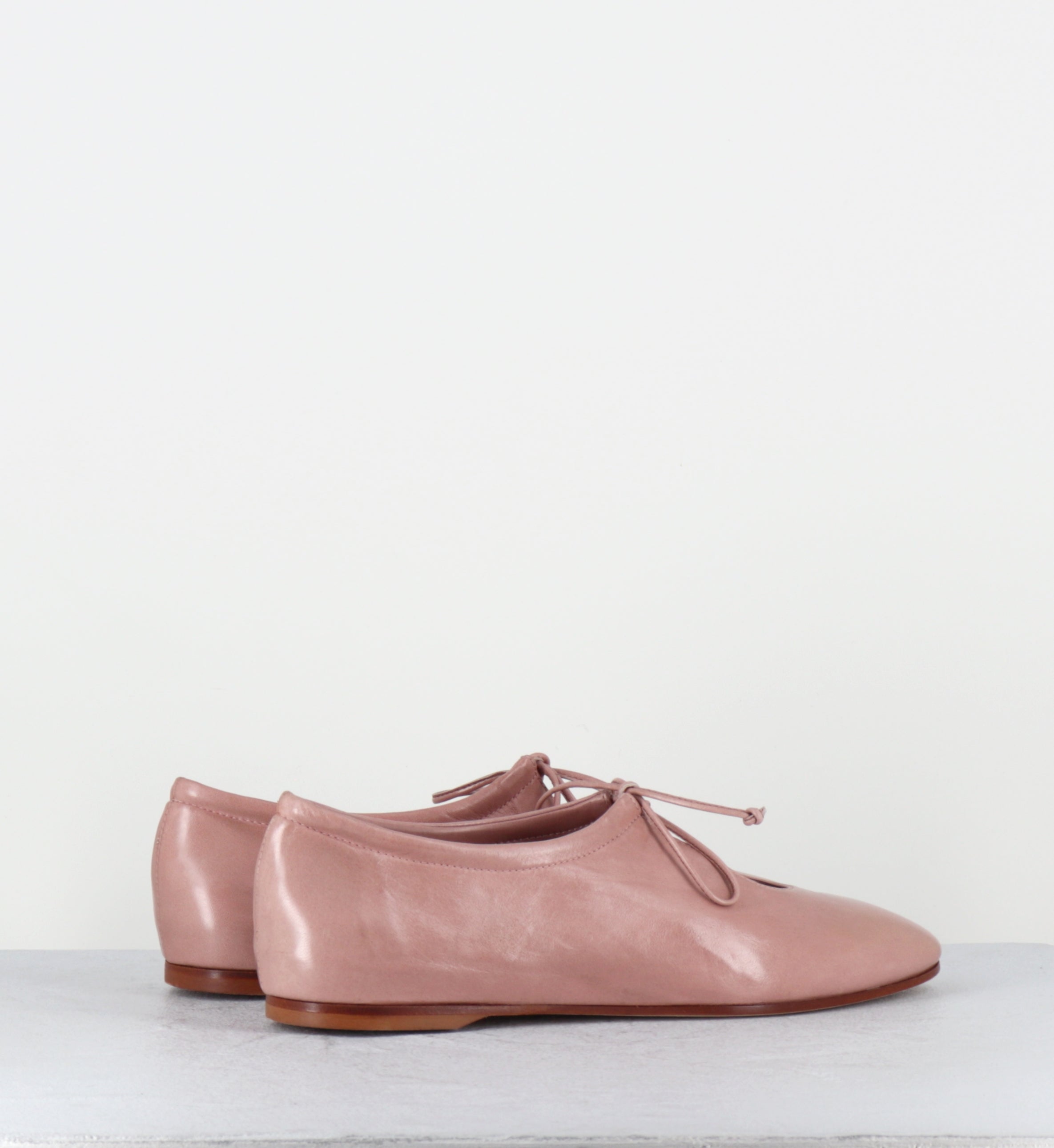 Ballerines en cuir rose poudré -TOSHI NAPPA PINK