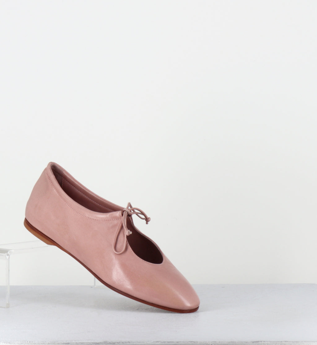 Ballerines en cuir rose poudré -TOSHI NAPPA PINK