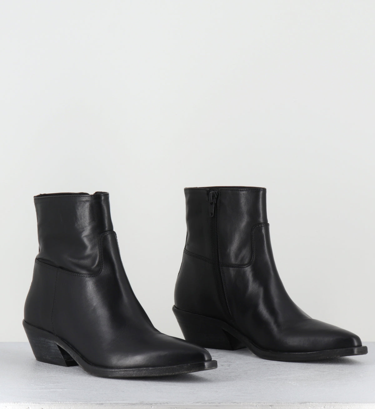 Boots santiags en cuir noir - COLAI ASPORT NERO