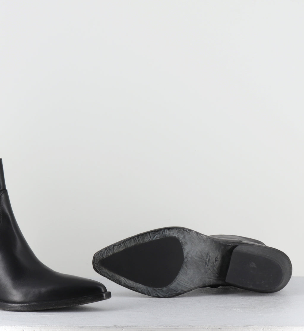 Boots santiags en cuir noir - COLAI ASPORT NERO