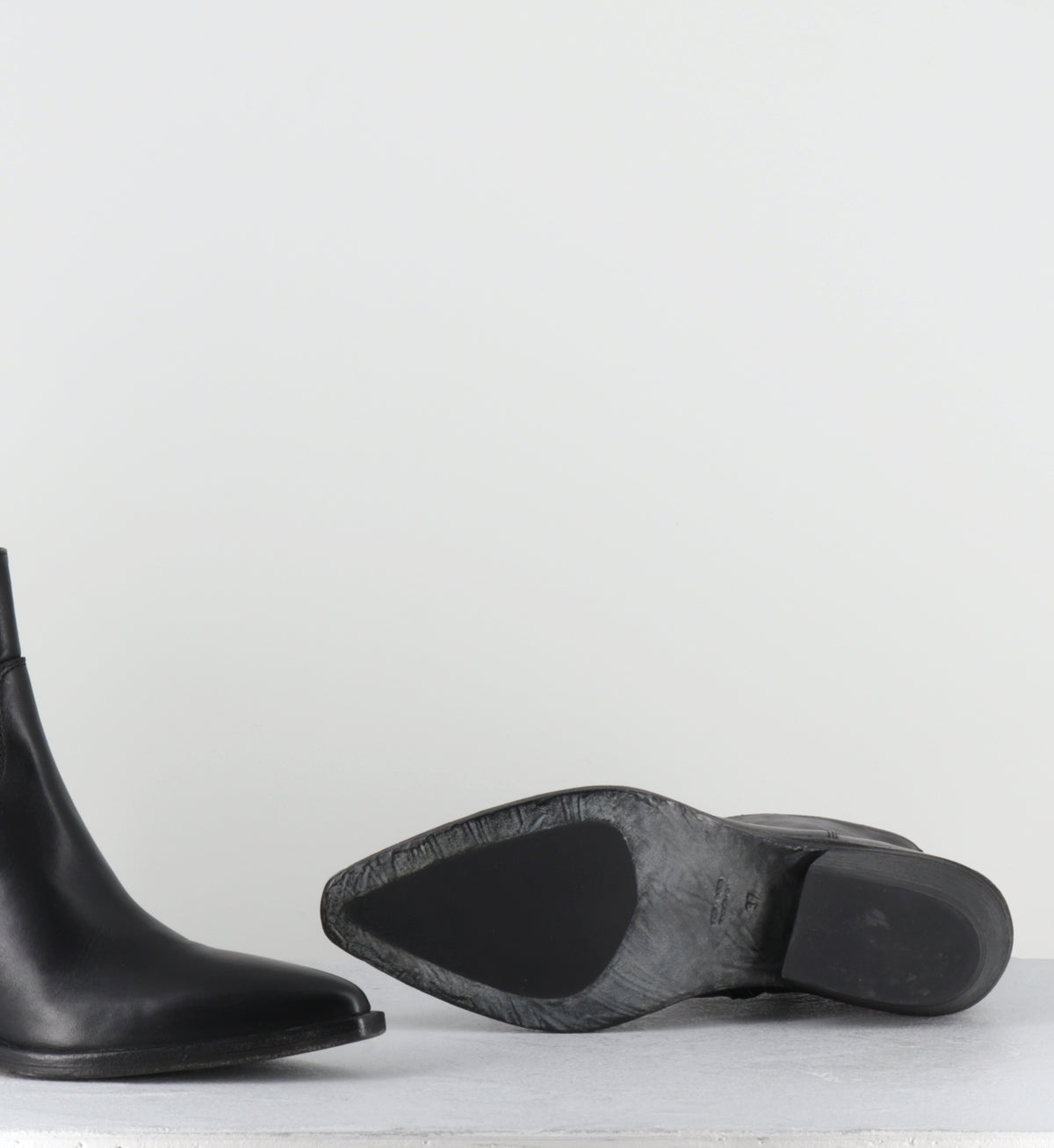 Boots santiags en cuir noir - COLAI ASPORT NERO