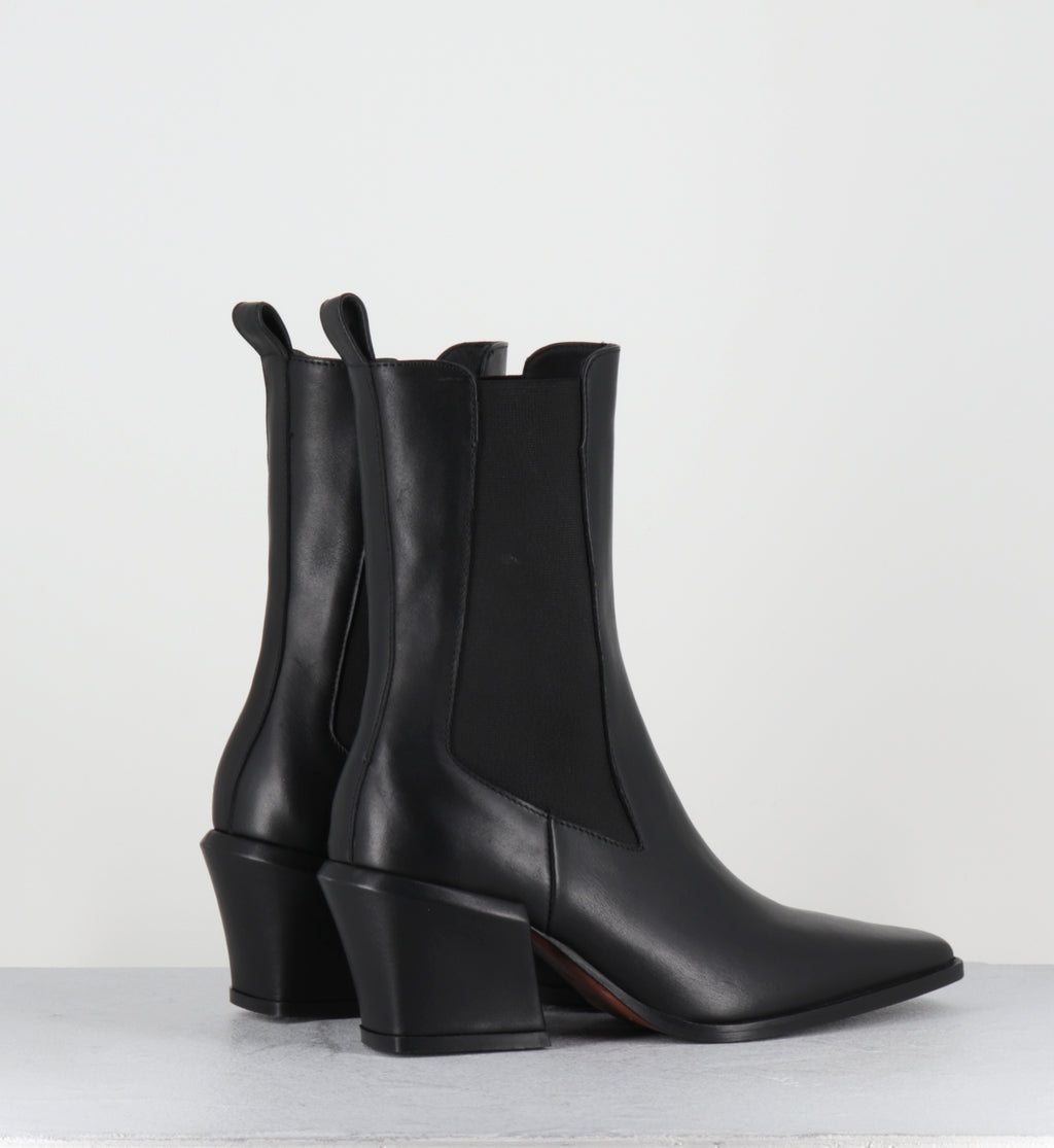 Boots santiags cuir noir - TALIA VITELLO NERO