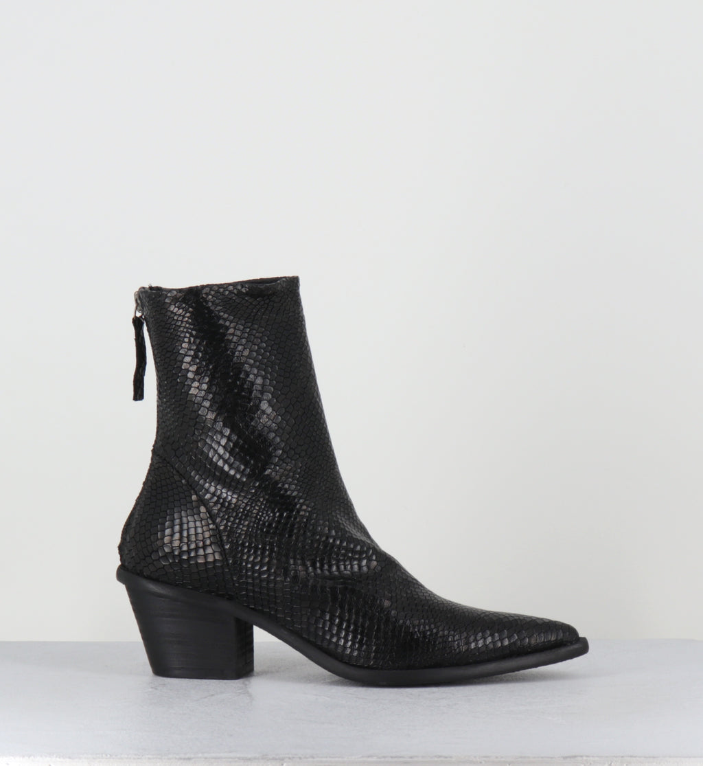 Boots bout pointu serpent noir - TEXA SNAKE NERO