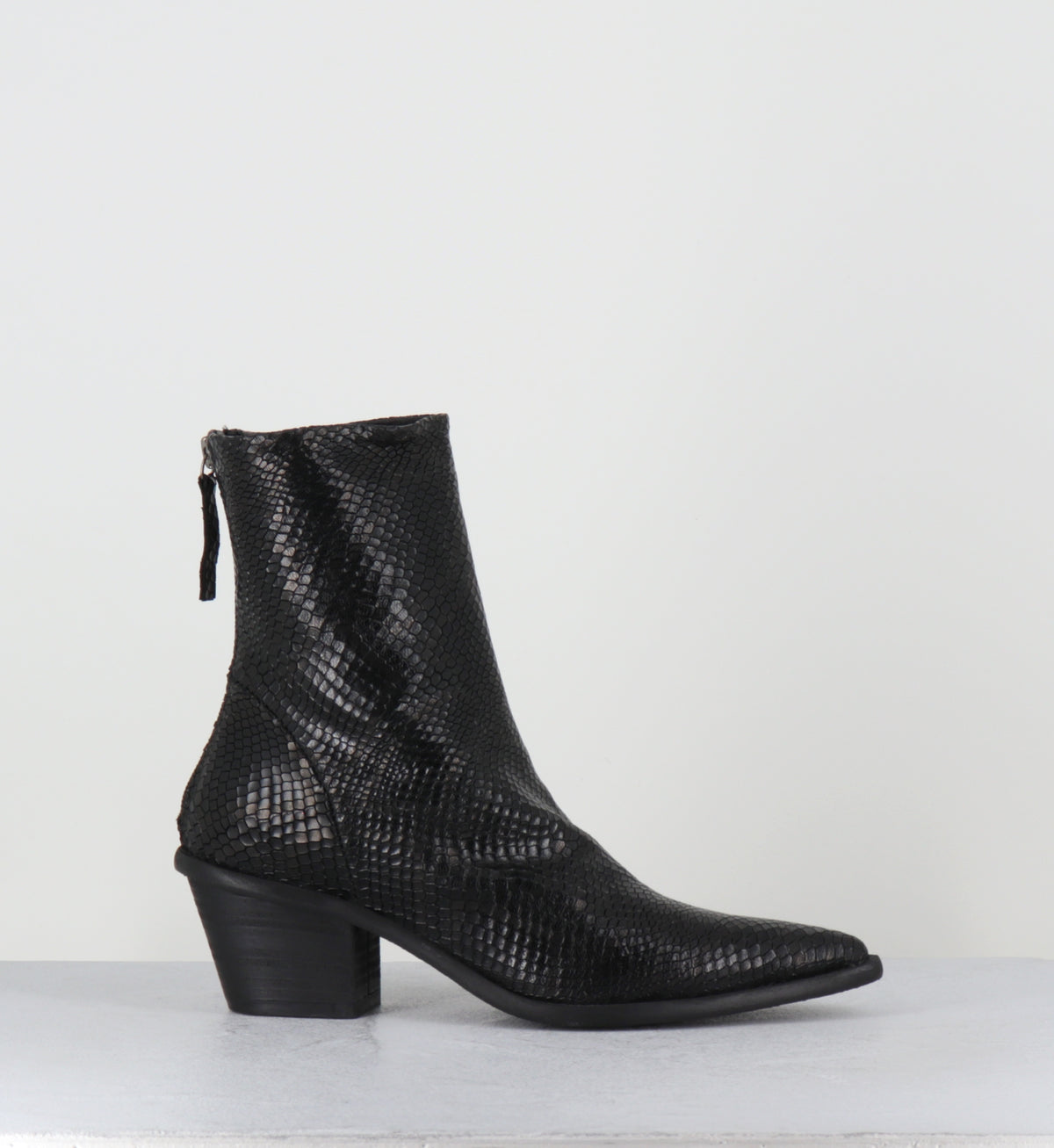 Boots bout pointu serpent noir - TEXA SNAKE NERO