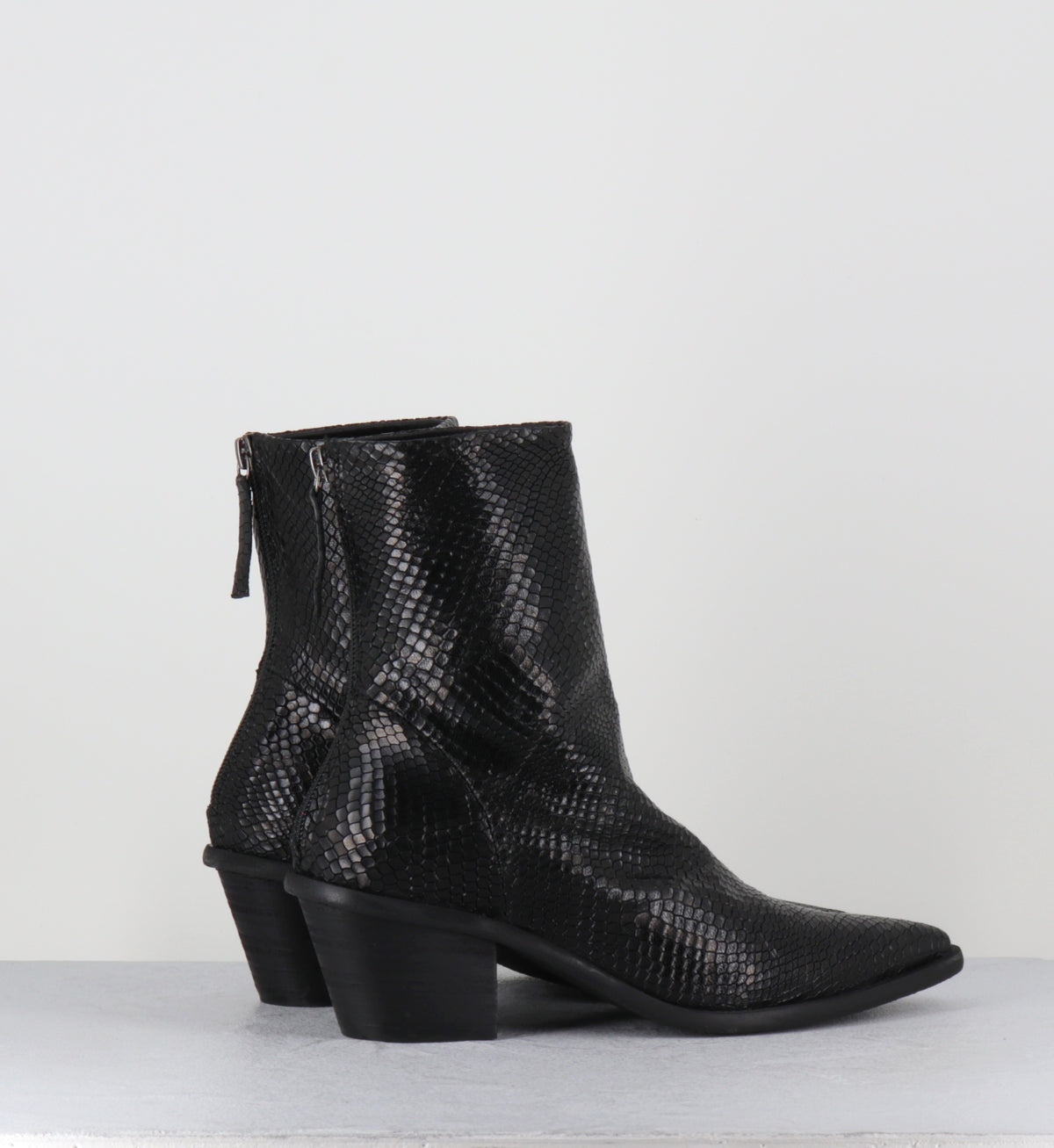 Boots bout pointu serpent noir - TEXA SNAKE NERO