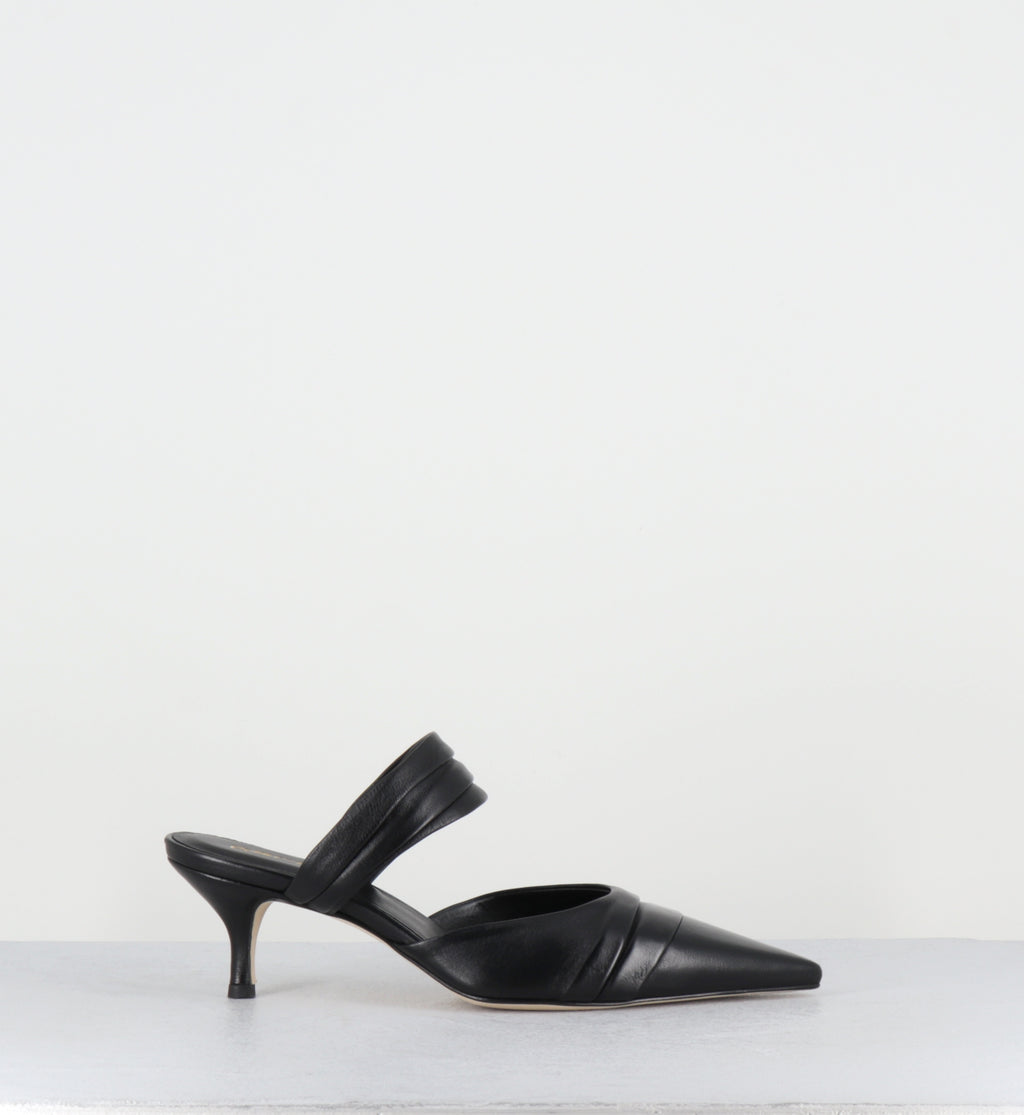 Mules pointues cuir noir - RINA NAPPA NERO