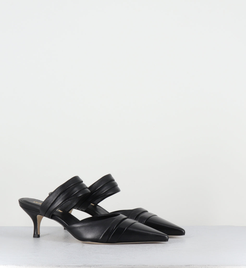 Mules pointues cuir noir - RINA NAPPA NERO