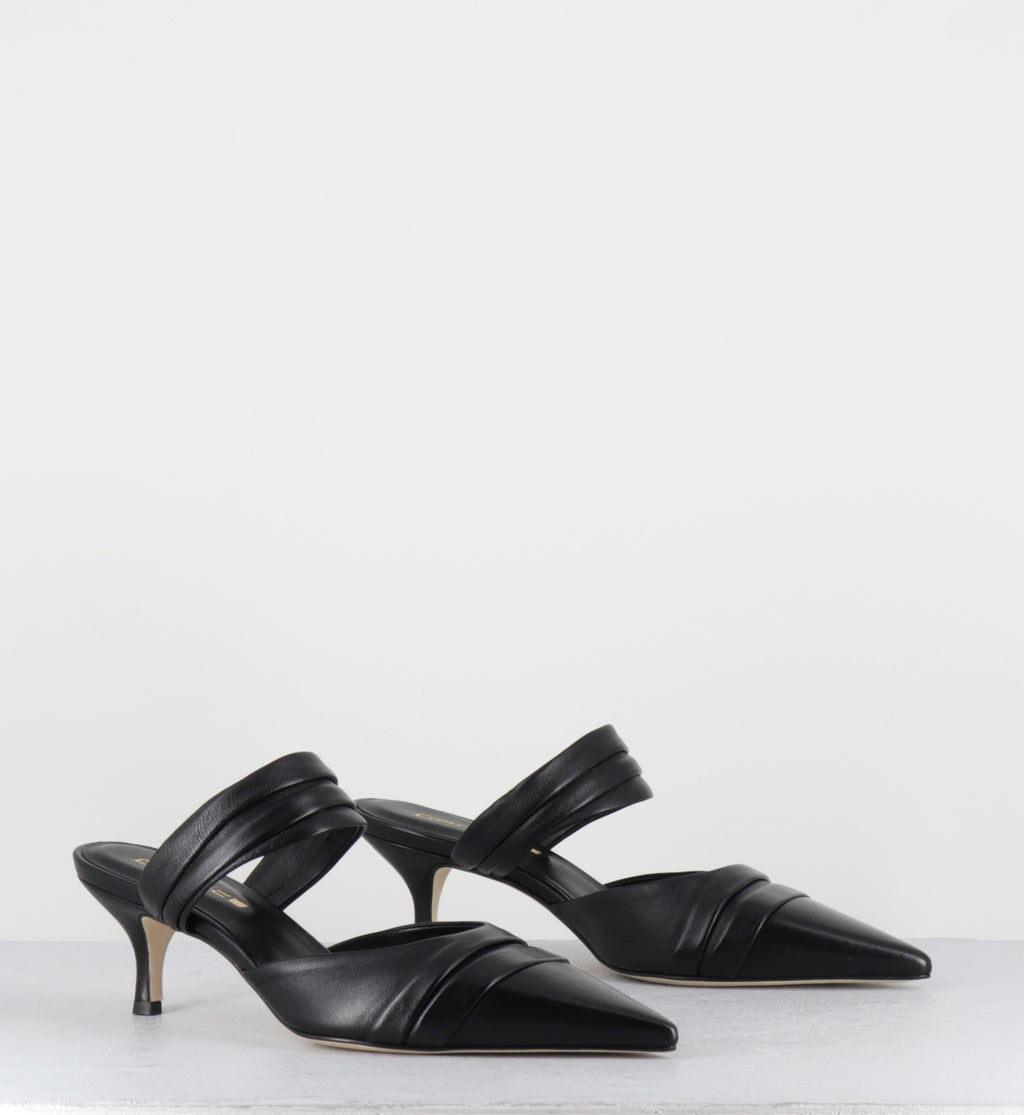 Mules pointues cuir noir - RINA NAPPA NERO