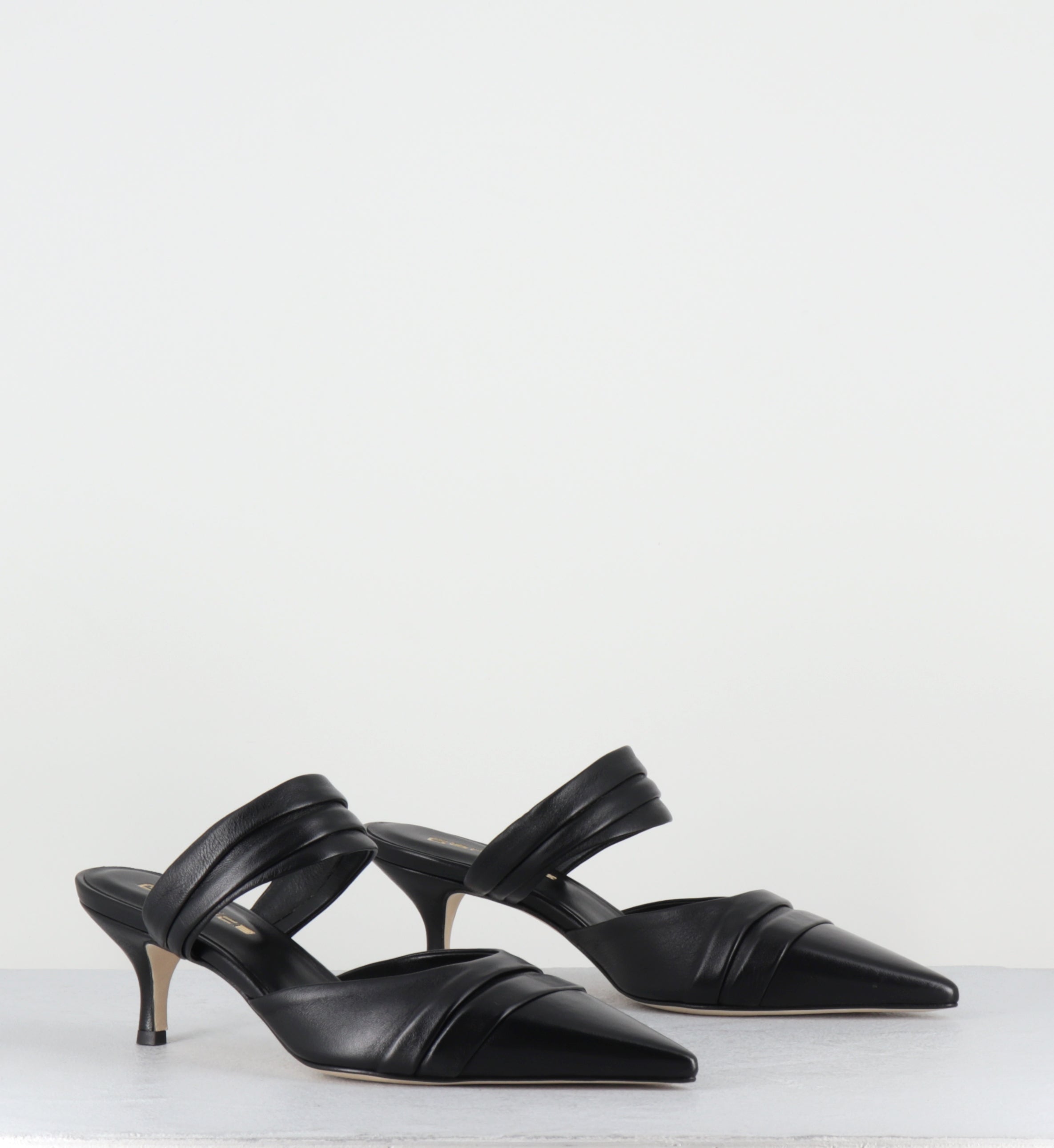 Mules pointues cuir noir - RINA NAPPA NERO