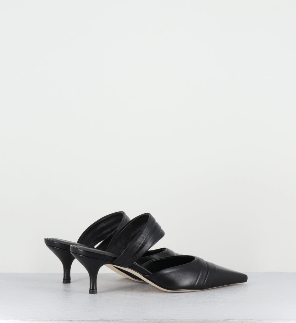 Mules pointues cuir noir - RINA NAPPA NERO