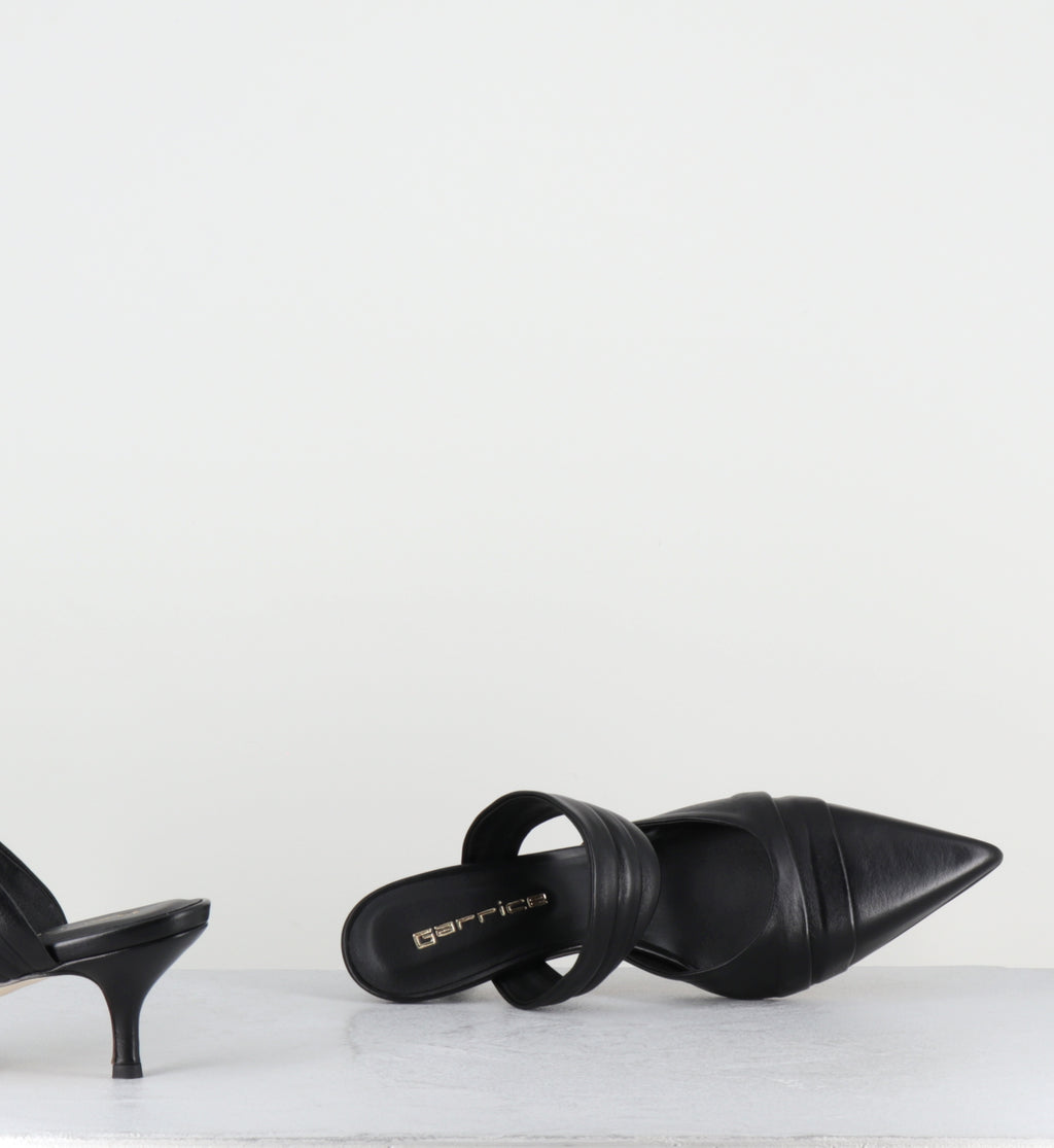 Mules pointues cuir noir - RINA NAPPA NERO