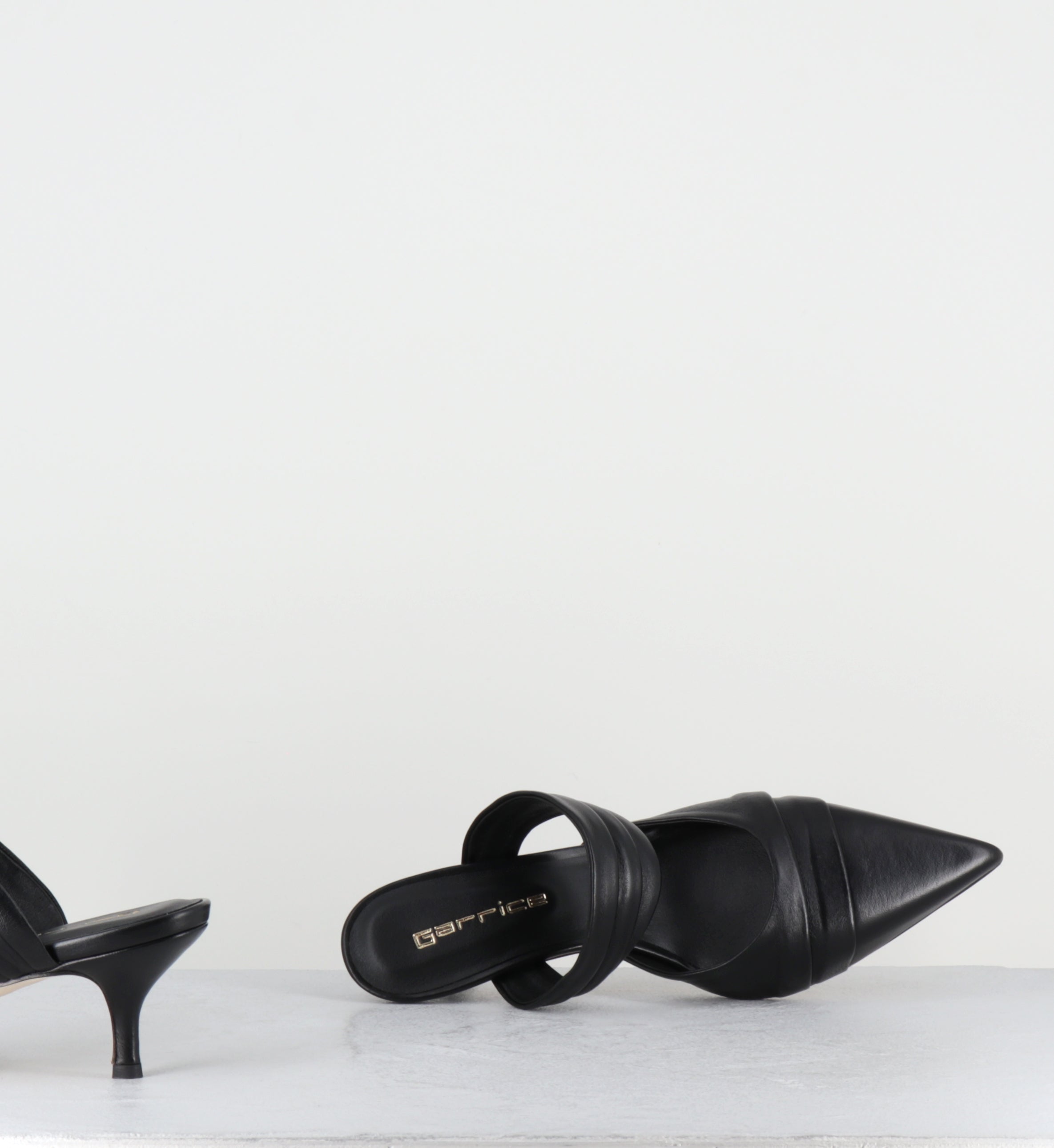 Mules pointues cuir noir - RINA NAPPA NERO