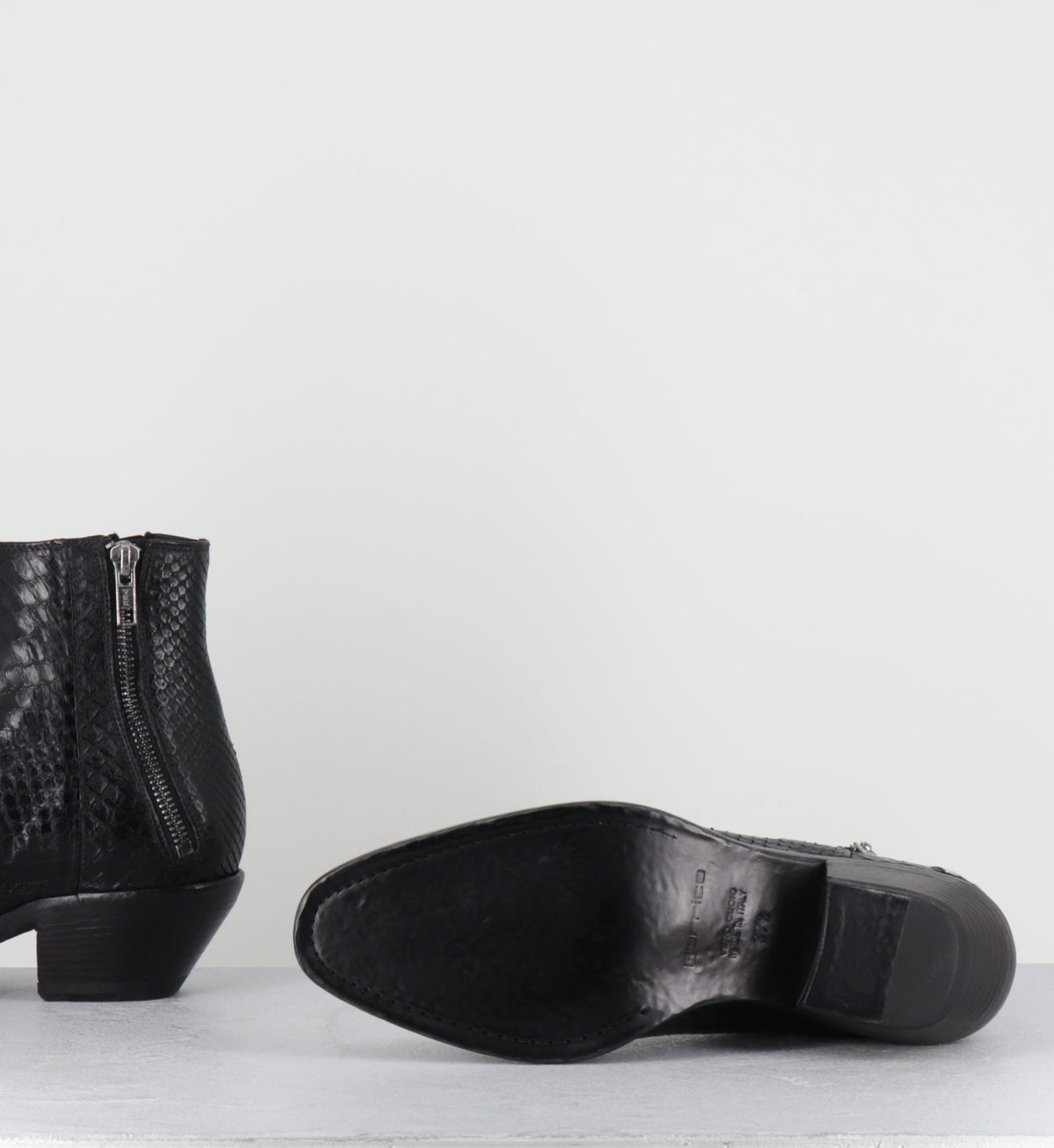 Boots santiags python noir hedi slimane - KALEY PITONE NERO