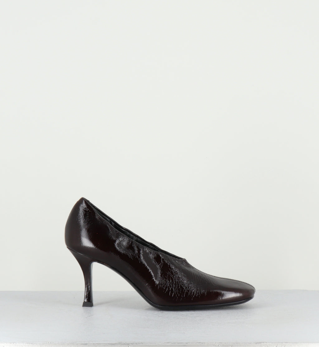 Escarpins à talon en cuir marron - MAE CANNES CHOCOLATE