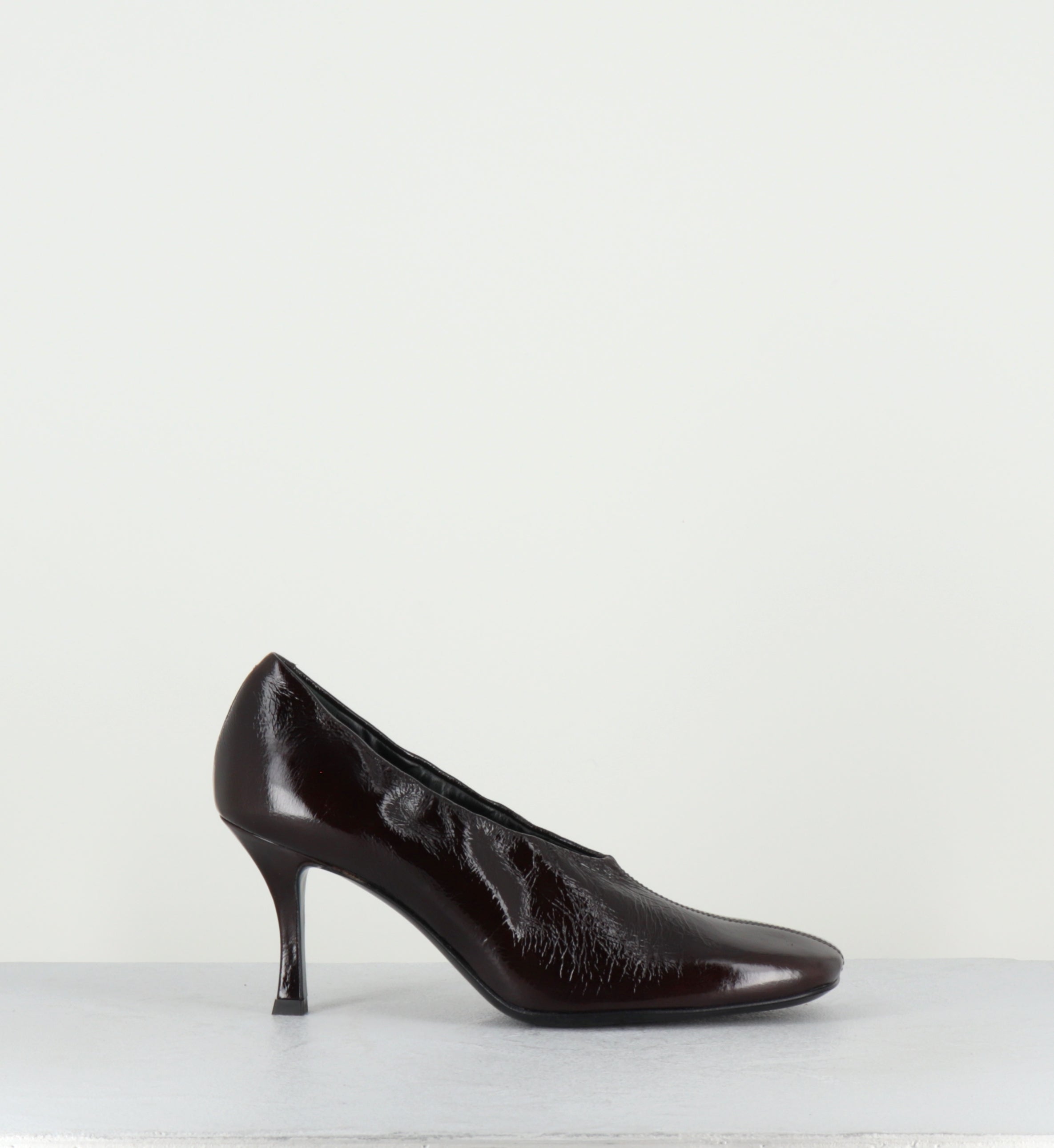 Escarpins à talon en cuir marron - MAE CANNES CHOCOLATE
