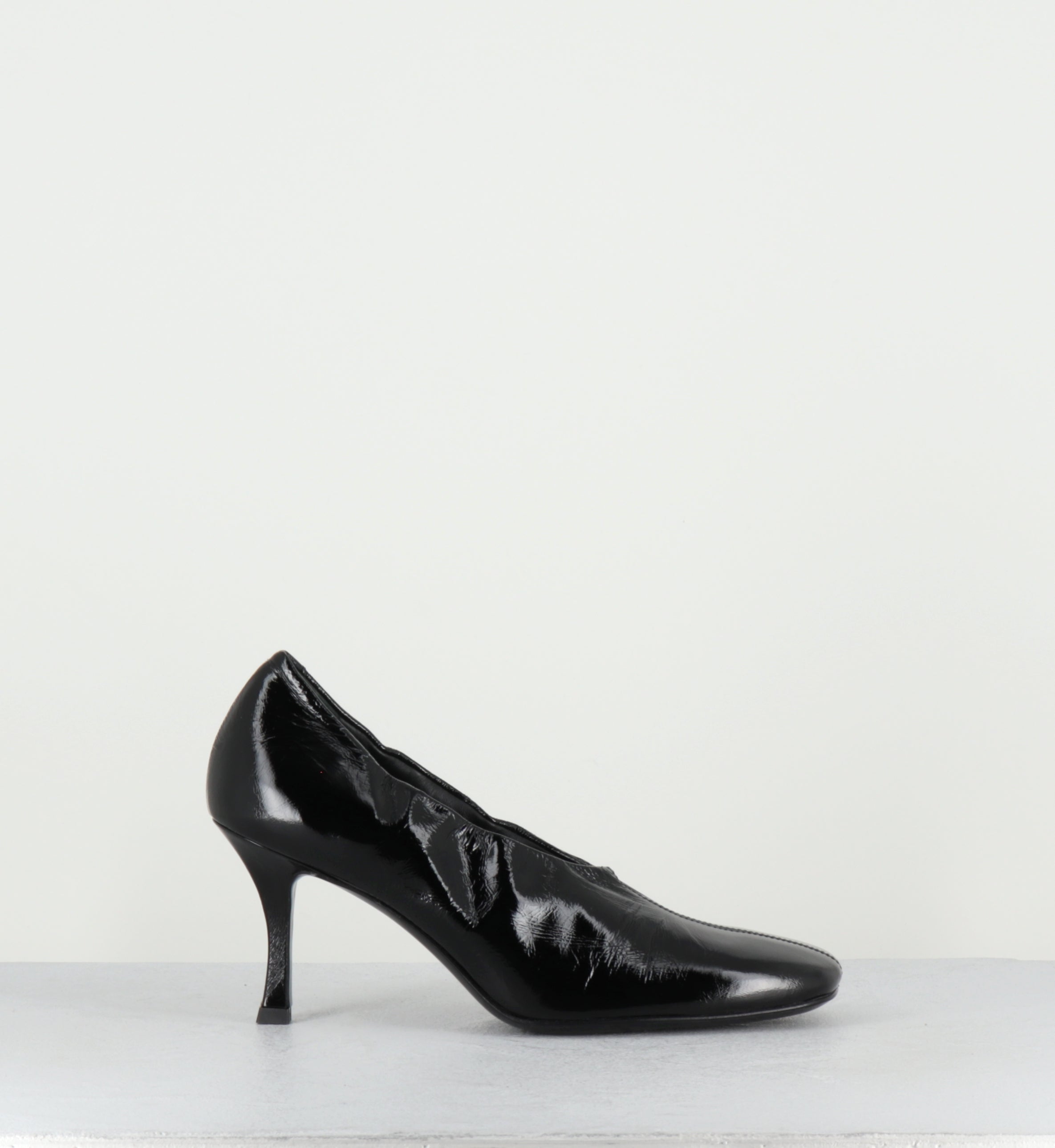 Escarpins à talon en cuir noir - MAE CANNES BLACK