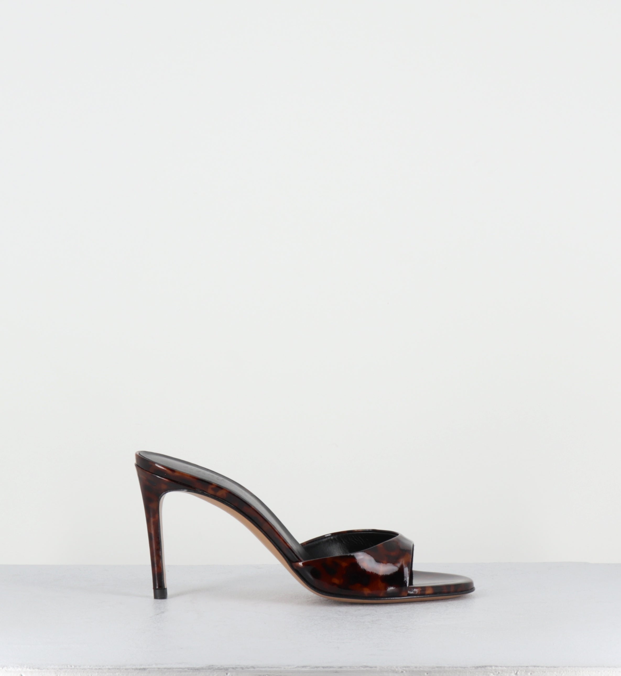 Mules à talon haut en cuir vernis - MAYLIS VERNICE LEO