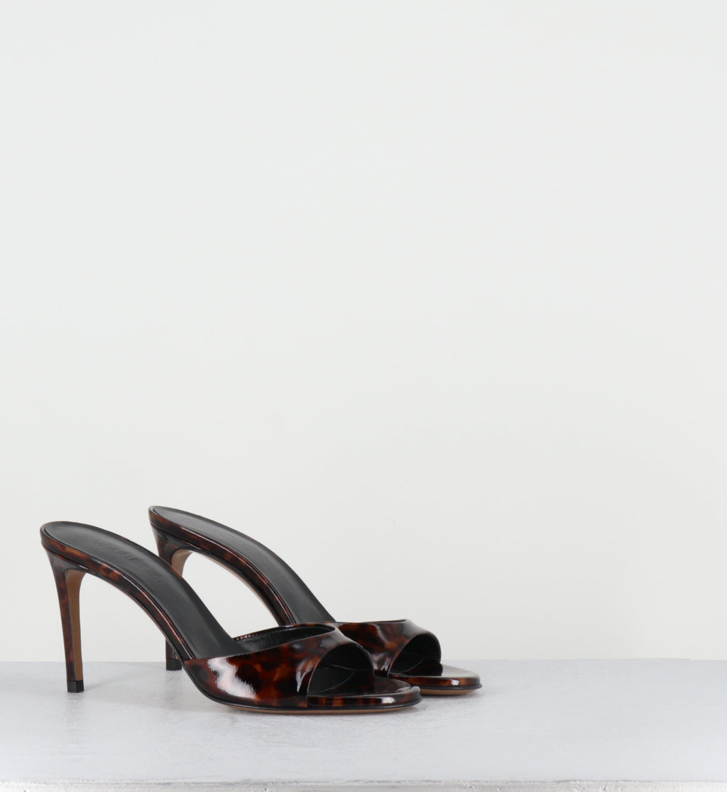 Mules à talon haut en cuir vernis - MAYLIS VERNICE LEO