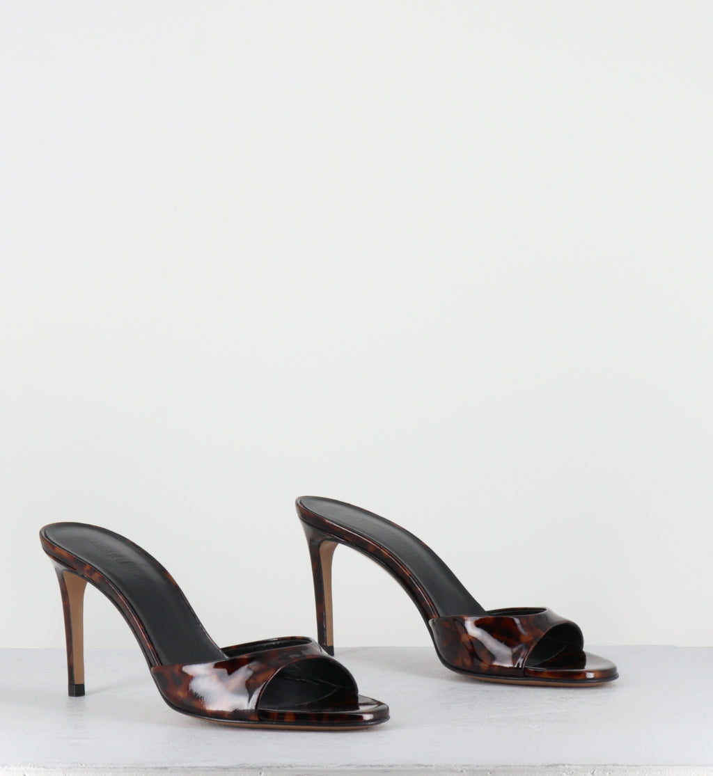 Mules à talon haut en cuir vernis - MAYLIS VERNICE LEO
