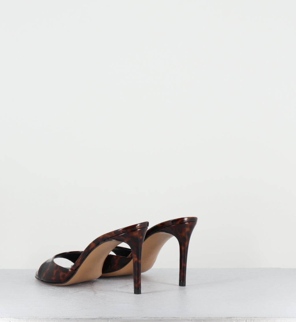 Mules à talon haut en cuir vernis - MAYLIS VERNICE LEO