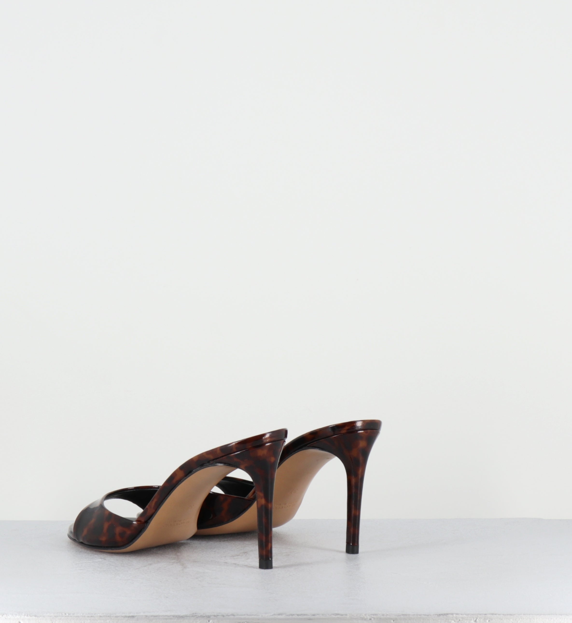 Mules à talon haut en cuir vernis - MAYLIS VERNICE LEO