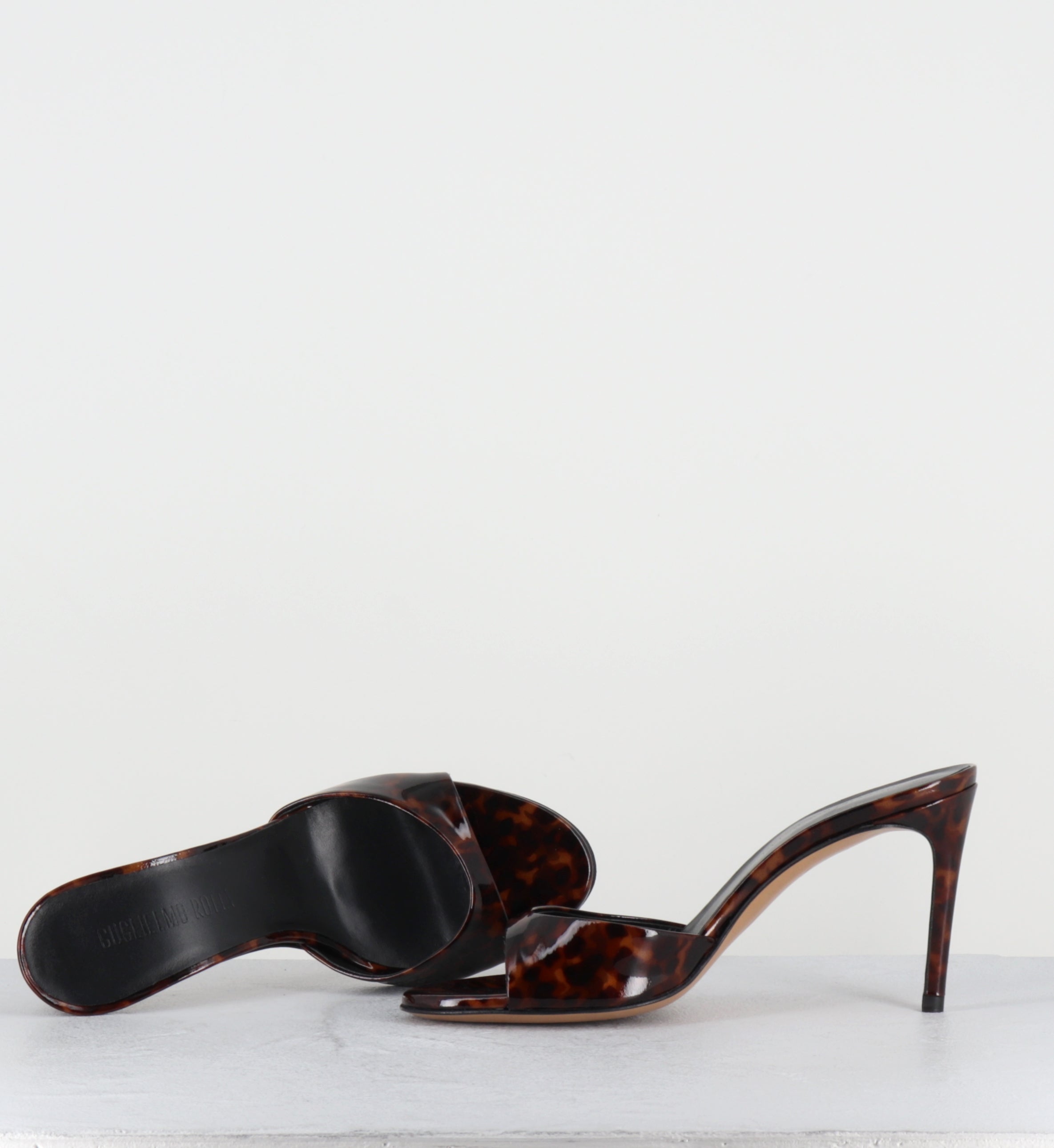 Mules à talon haut en cuir vernis - MAYLIS VERNICE LEO