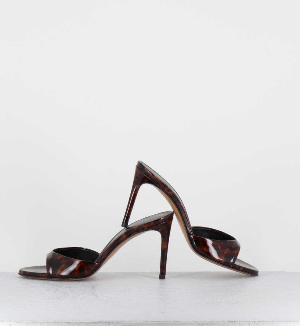 Mules à talon haut en cuir vernis - MAYLIS VERNICE LEO