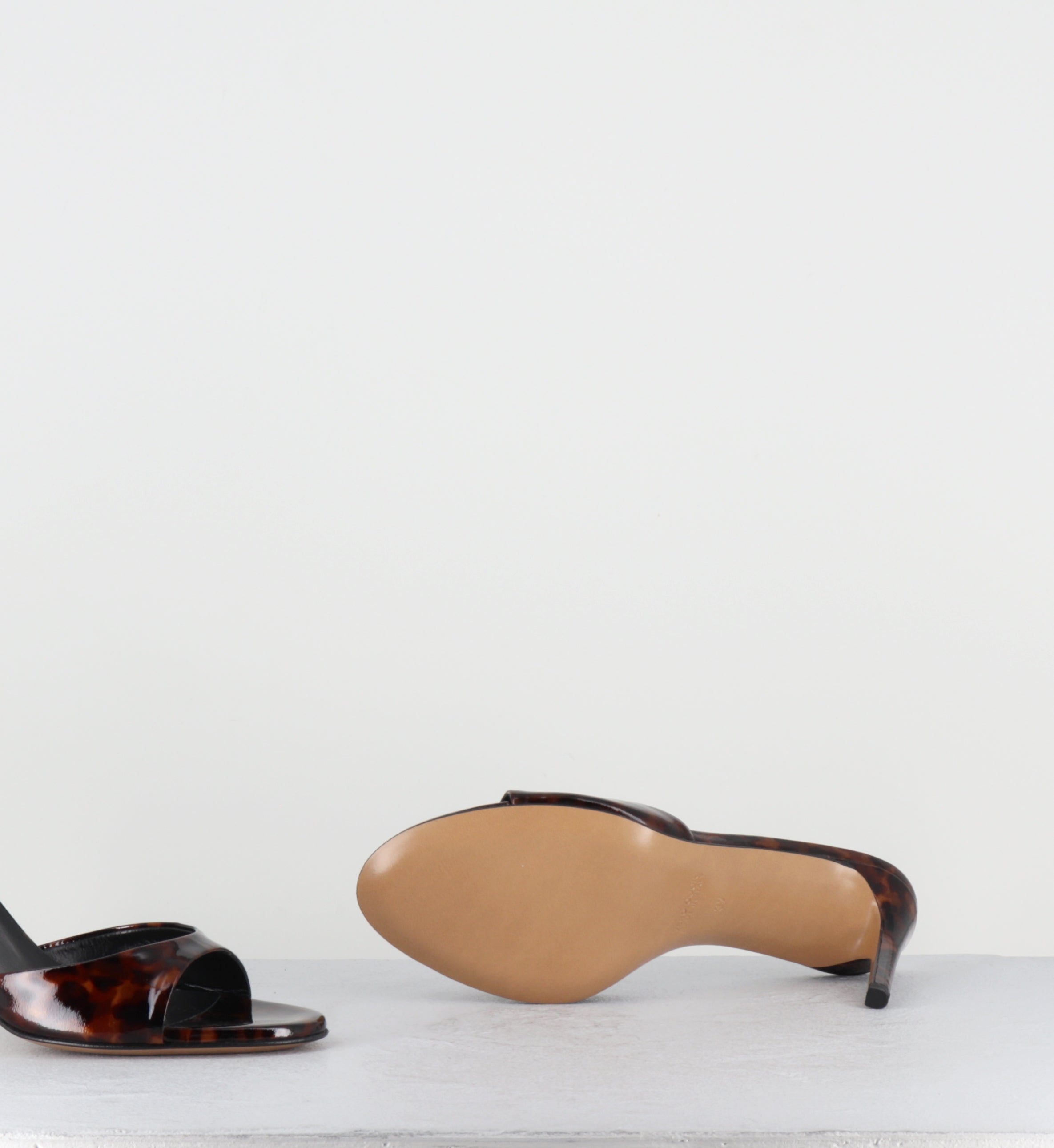 Mules à talon haut en cuir vernis - MAYLIS VERNICE LEO