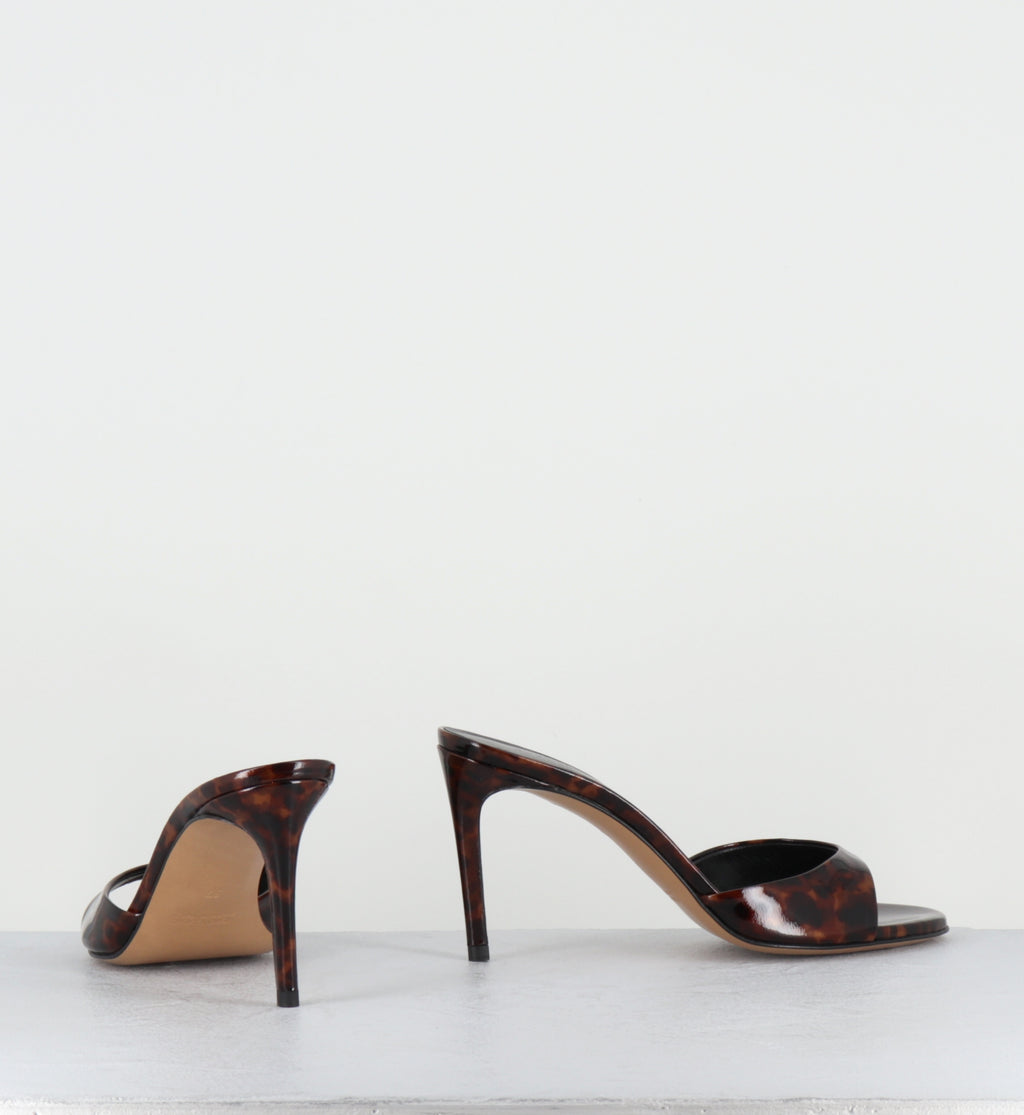 Mules à talon haut en cuir vernis - MAYLIS VERNICE LEO