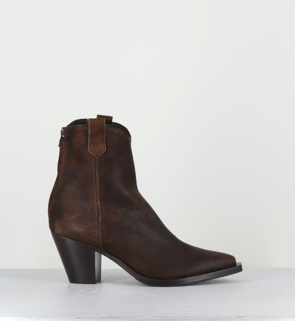 Boots santiag en daim camel - PULSE VINTAGE BROWN