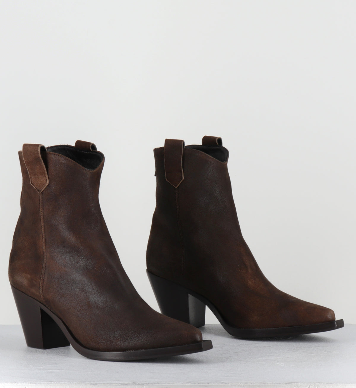 Boots santiag en daim camel - PULSE VINTAGE BROWN