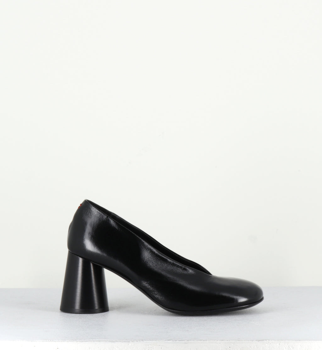 Escarpins en cuir noir à talon haut - ACE01 GLAZE NERO