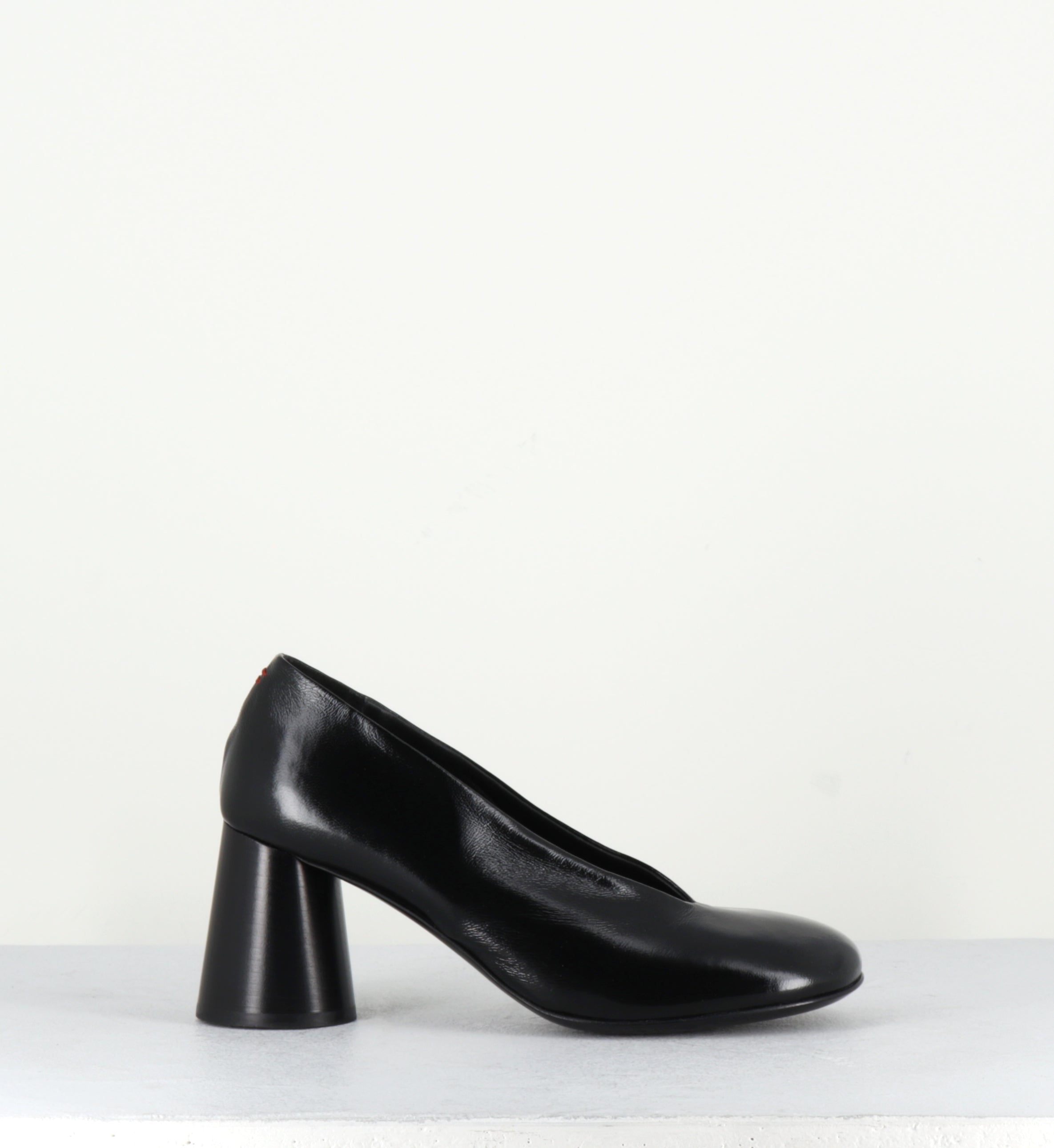 Escarpins en cuir noir à talon haut - ACE01 GLAZE NERO