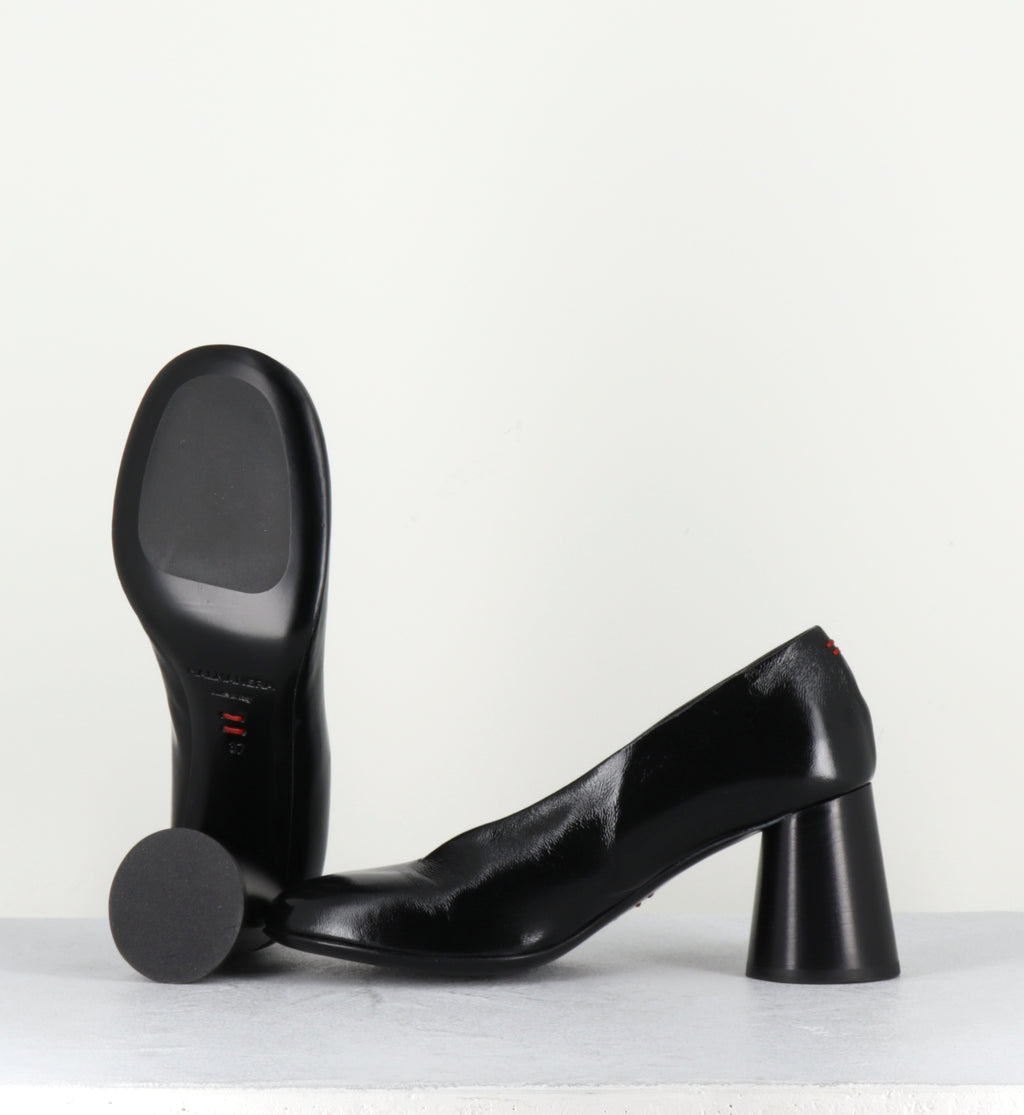 Escarpins en cuir noir à talon haut - ACE01 GLAZE NERO