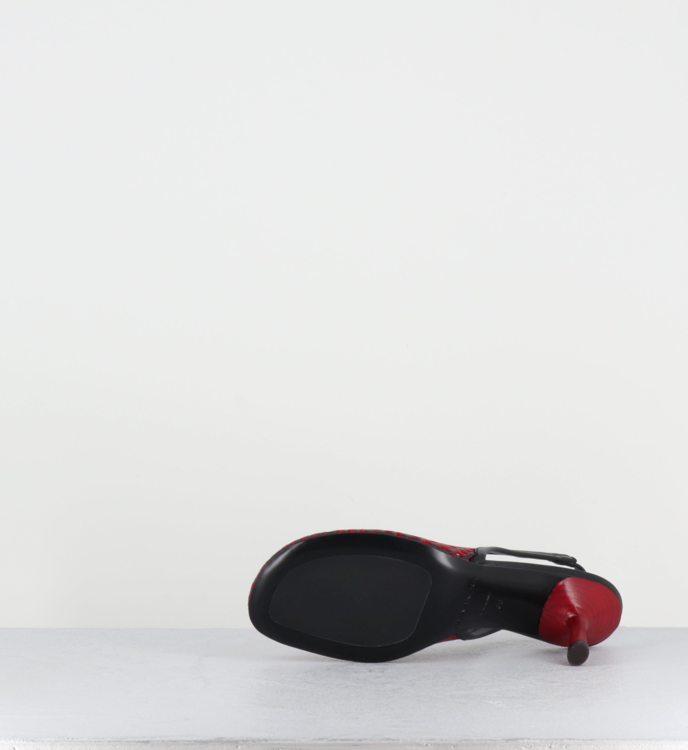 Escarpins en cuir noir et rouge - ADEL03 LASERUT NERO
