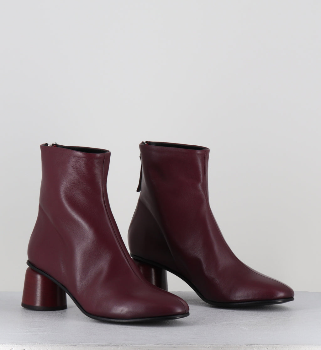 Bottines en cuir prune 60s - ANYA13 BARON BORGOGNA
