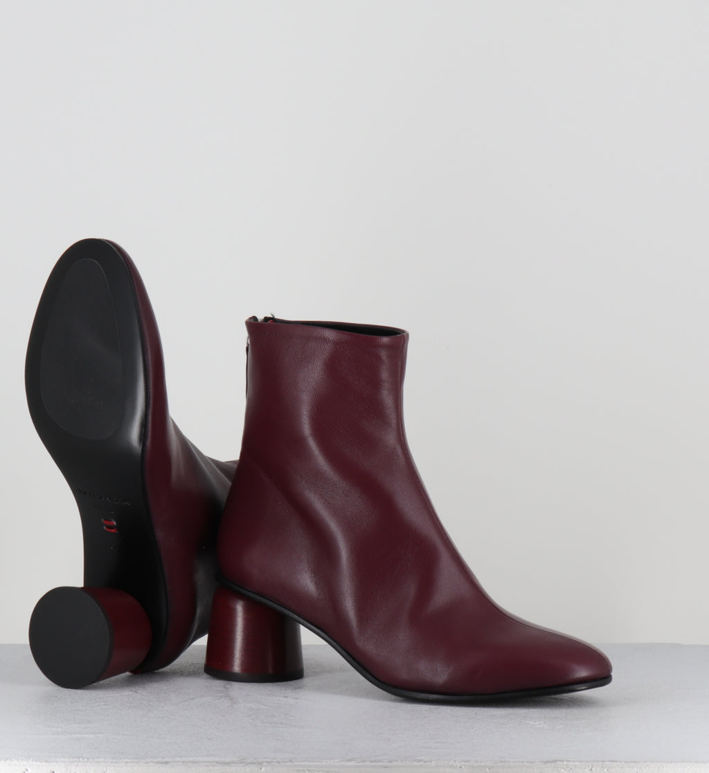 Bottines en cuir prune 60s - ANYA13 BARON BORGOGNA